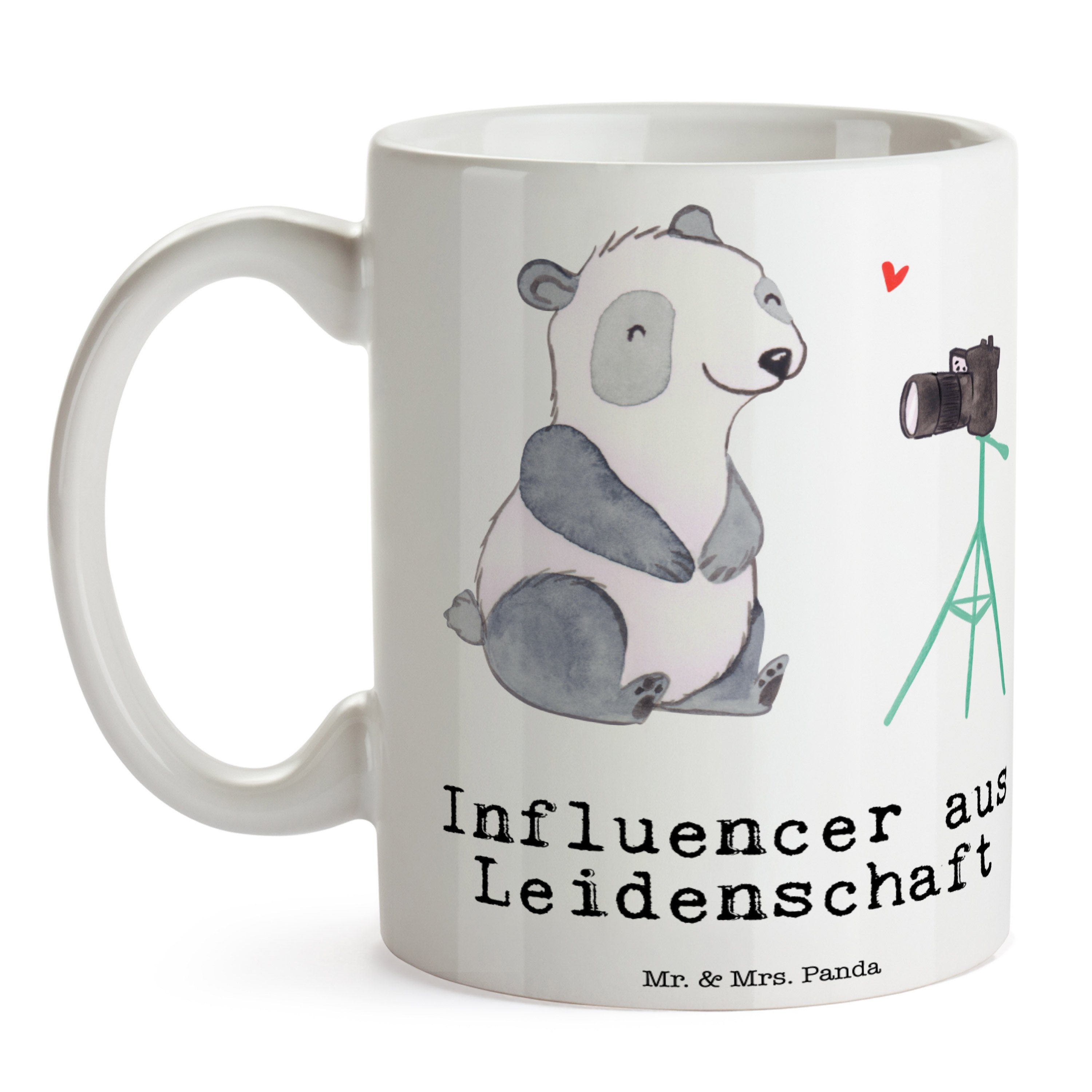 Leidenschaft Geschenk, - Mr. Mrs. Teebecher, Keramiktass, aus Panda - Influencer Weiß Tasse Keramik &
