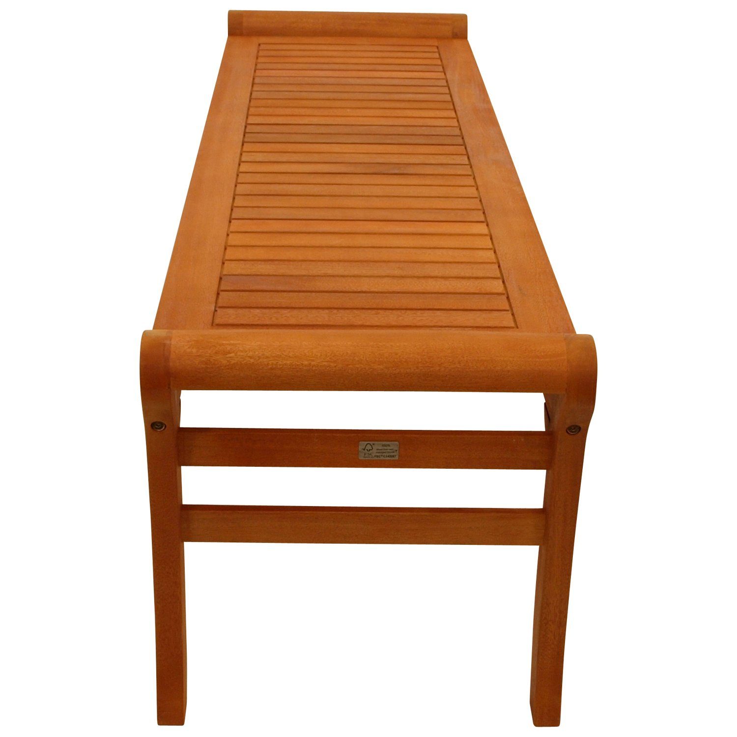 DEGAMO Gartenbank IPANEMA (1-St), ohne Rückenlehne, 3-sitzer 150cm, Eukalyptus geölt