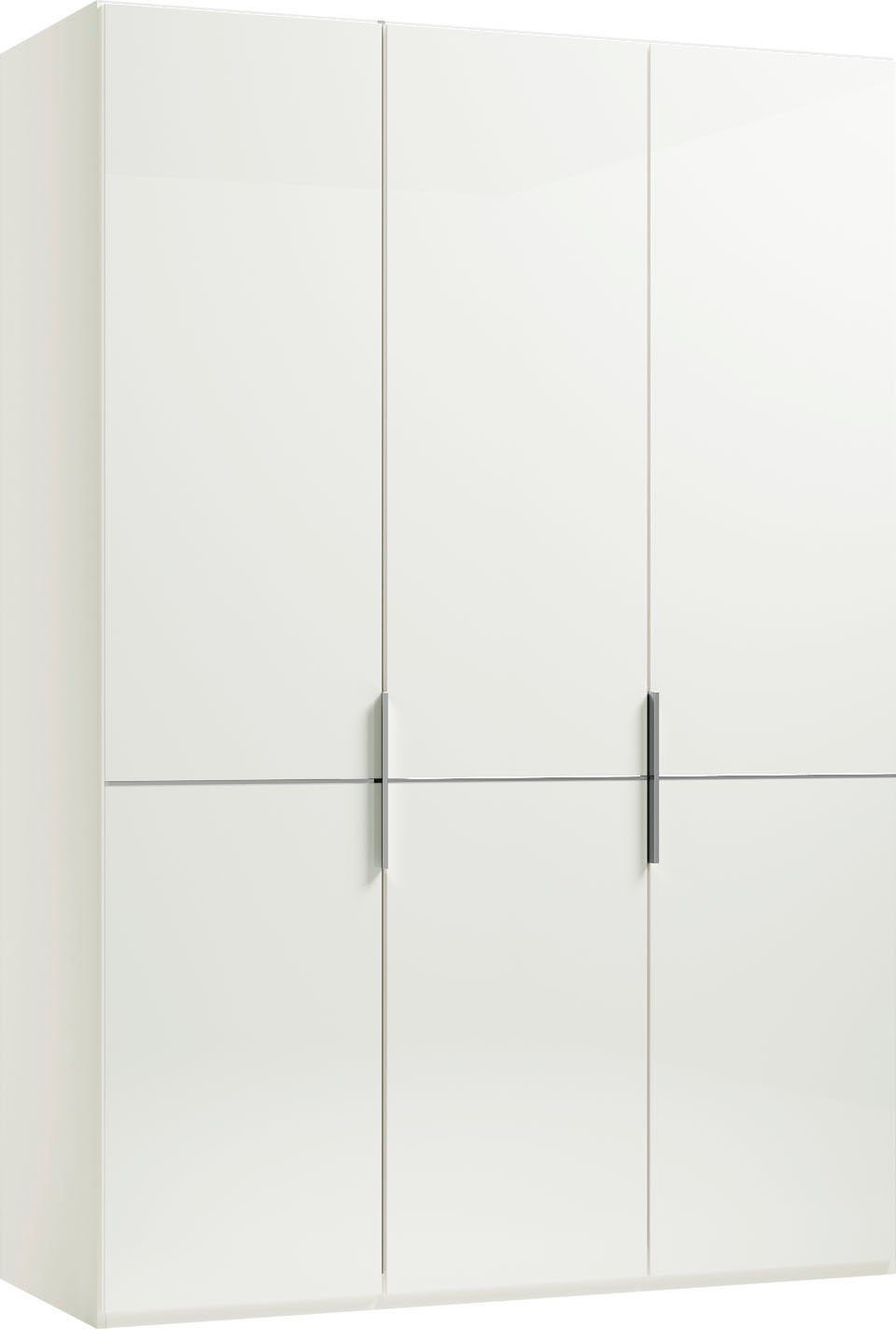 Musterring Kleiderschrank Imola W Einlegeböden und Kleiderstangen,mit Glastüren und Aufleistung in Chrom