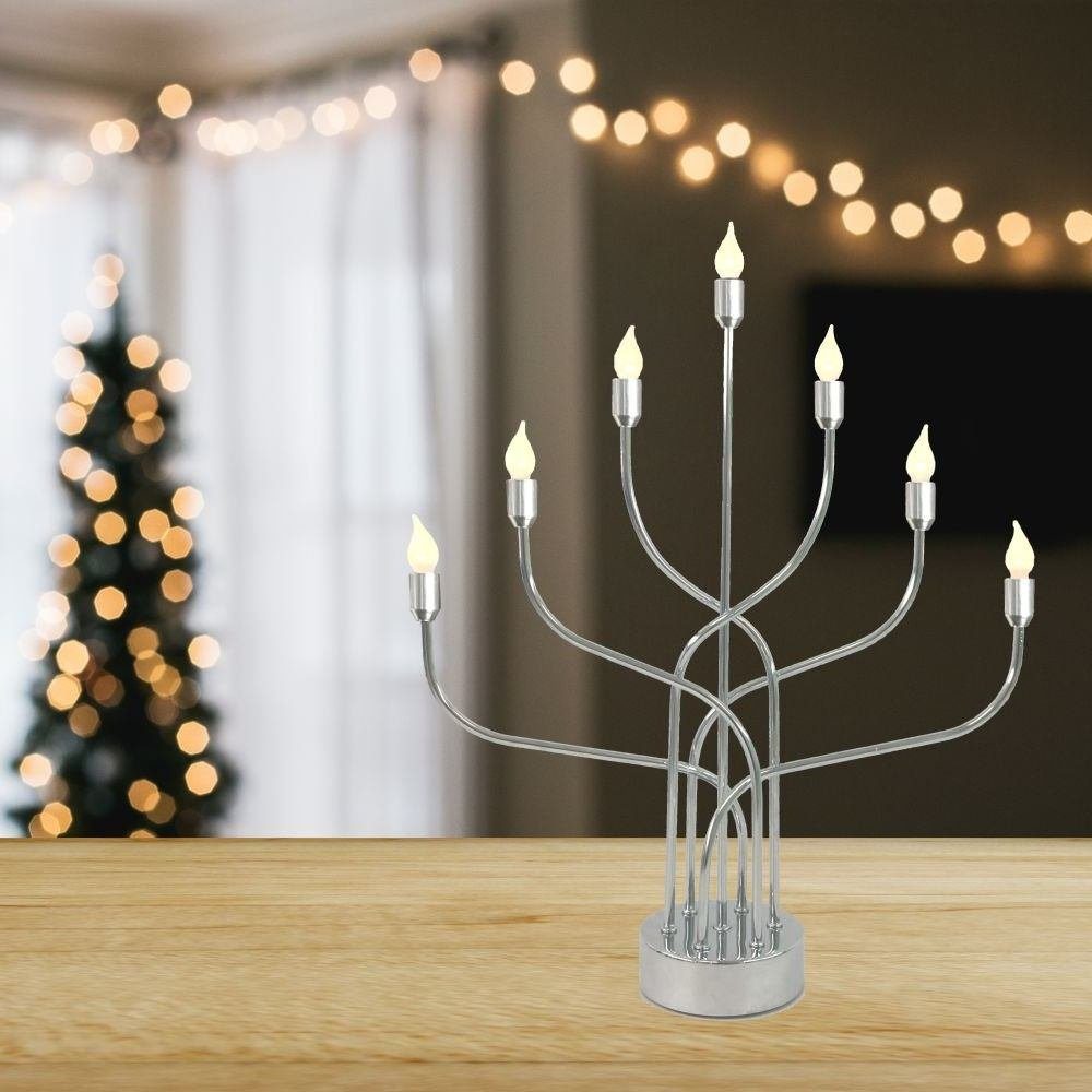 Seasonals LED Fensterleuchter 1079 LED-Metalleuchter "Anywhere" Silber / Chrom