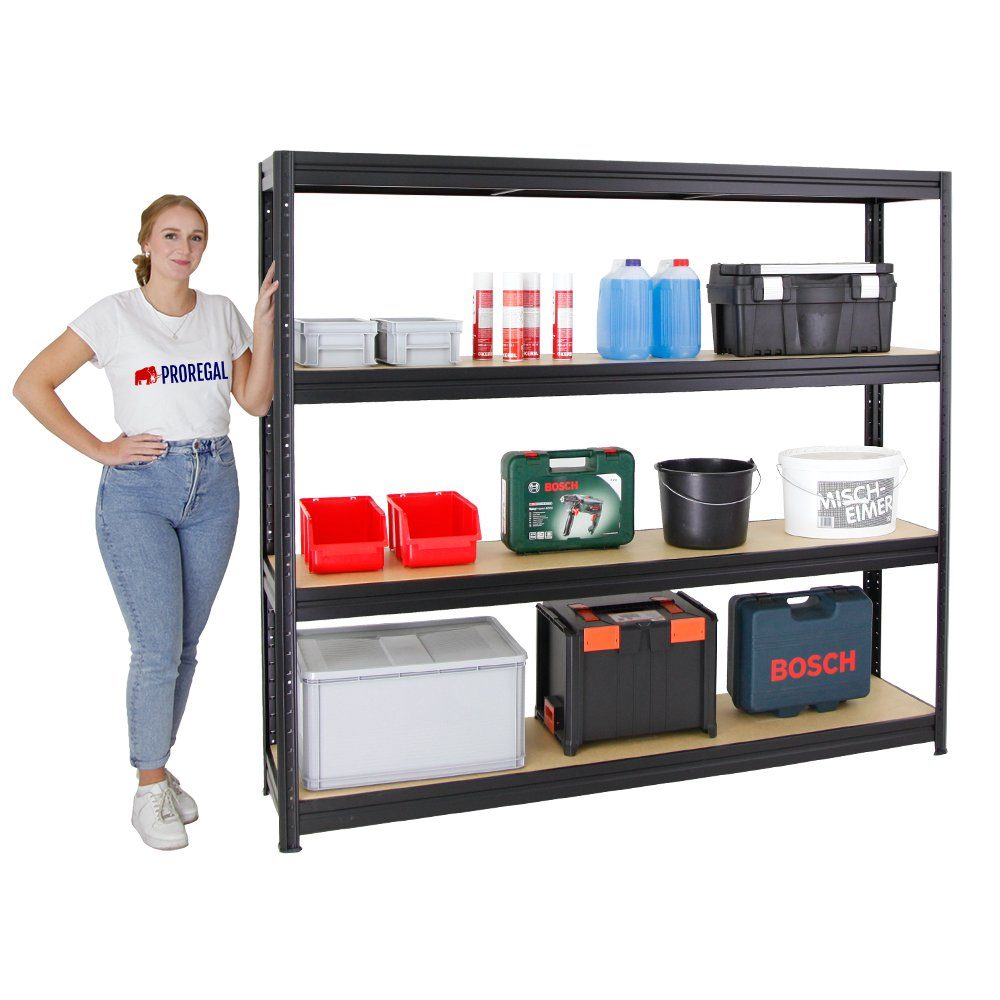 PROREGAL® Schwerlastregal DINO 180x200x45cm Fachlast 500kg günstig online kaufen