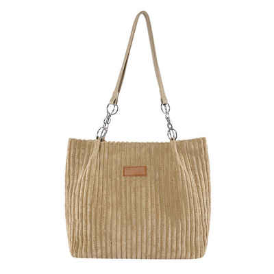 Coonoor Schultertasche Damen Cord Handtasche Casual Umhängetasche Tägliche Einkaufstasche (1-tlg)