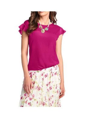 Apart T-Shirt APART Damen Seiden-Jersey-Shirt, fuchsia