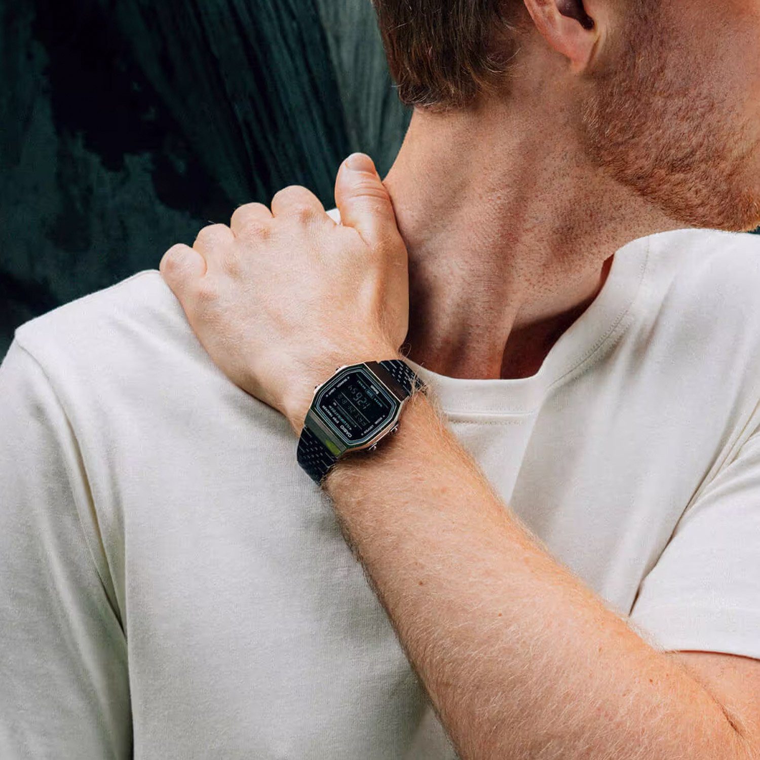 CASIO VINTAGE Digitaluhr Vintage Iconic Bluetooth Schwarz günstig online kaufen