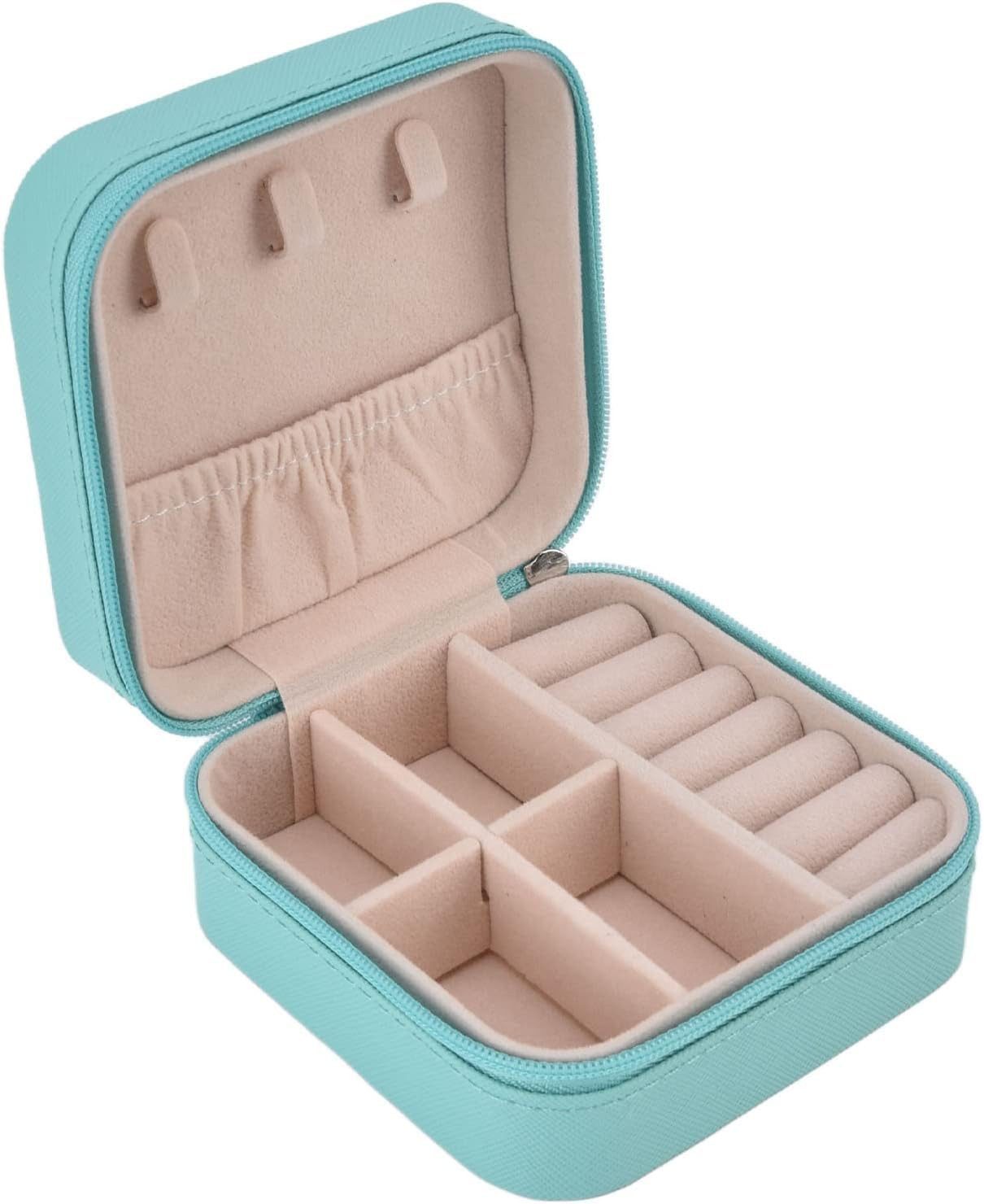 YouBella Schmuckkassette Tragbarer Schmuck-Organizer-Koffer Für Frauen und Mädchen (Inhalt der Box: Schmuck Organizer Fall x 1, Ideal für den persönlichen Gebrauch und Gilfting), Mit Reißverschluss, Elegantes Aussehen, Mehrzweck-Aufbewahrung