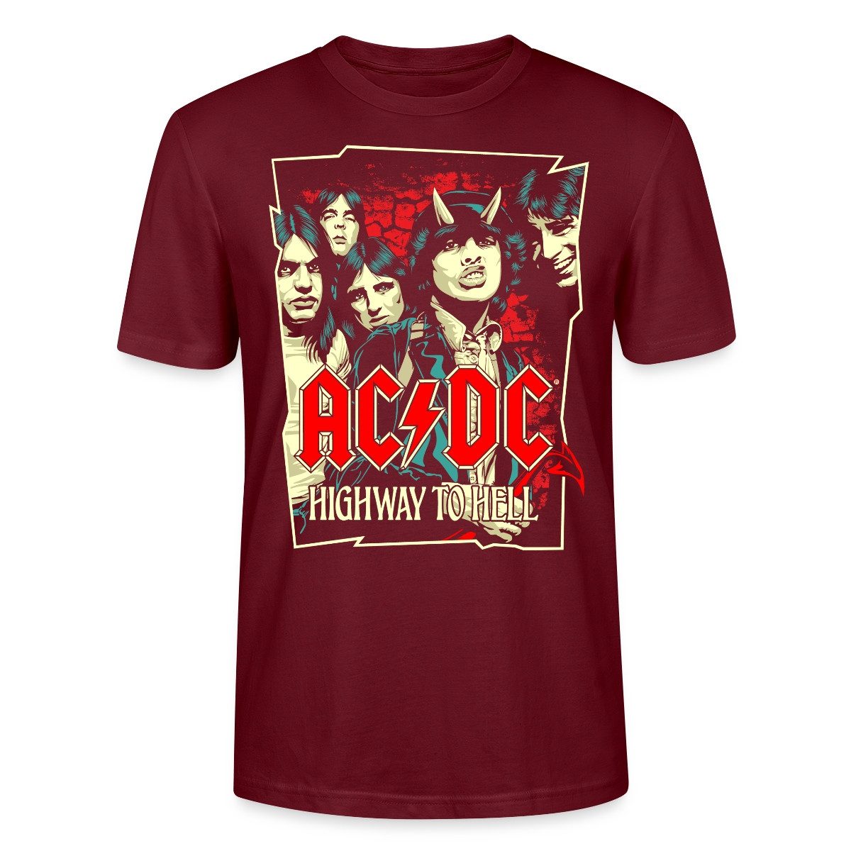 Spreadshirt T-Shirt AC/DC Bandlogo Bild Highway günstig online kaufen