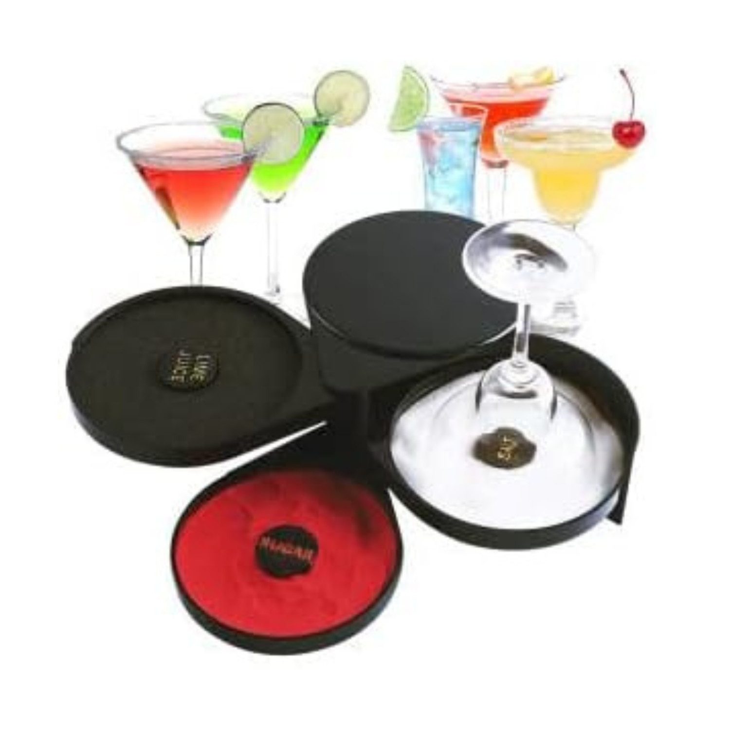 Cocktail-Set Glas Rimmer 3-Stufig Bar Zubehör Cocktail-Werkzeug für Salz Zucker