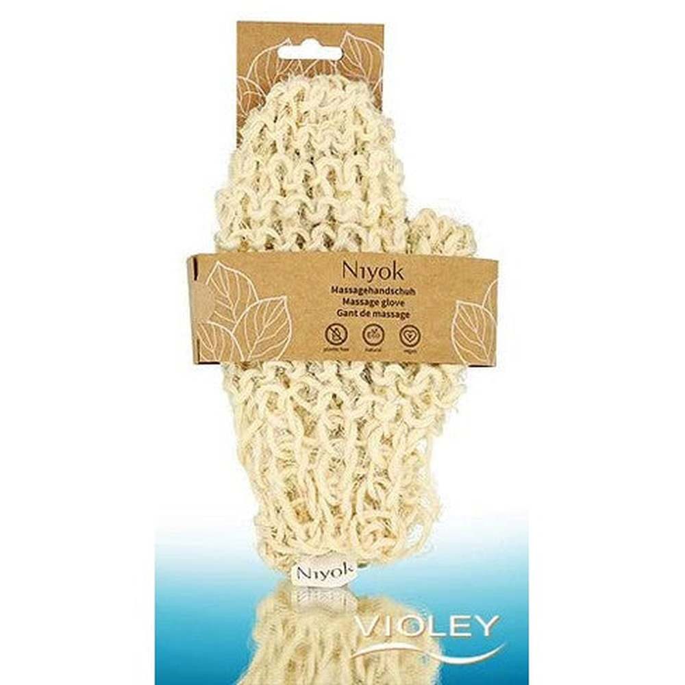 Niyok Waschhandschuh Niyok Massagehandschuh Sisal Gestrickt, 100 % Sisal (1-St)