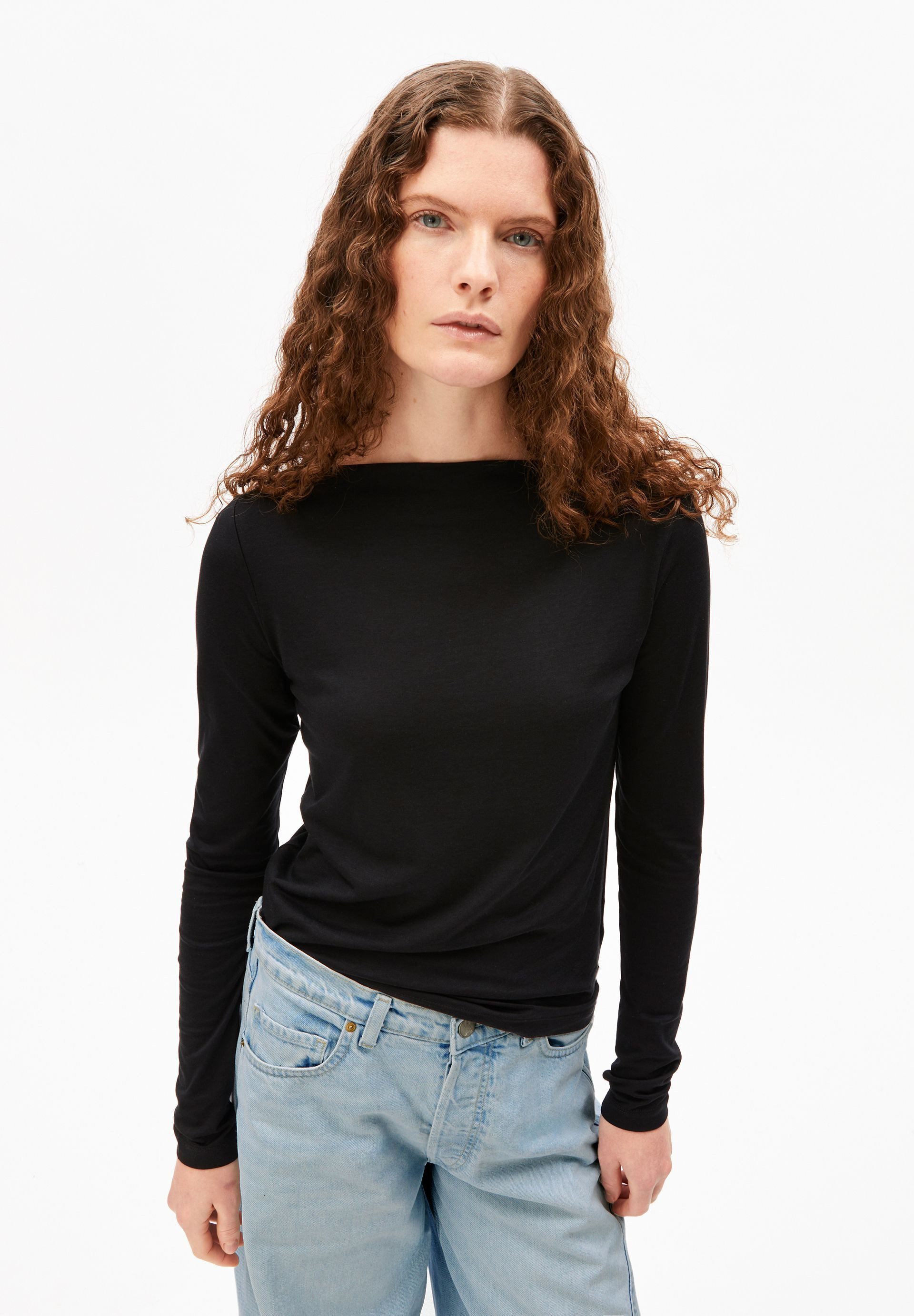 Armedangels Longsleeve BOAT NECK Longsleeve aus TENCEL™ Lyocell Mix Slim Fit