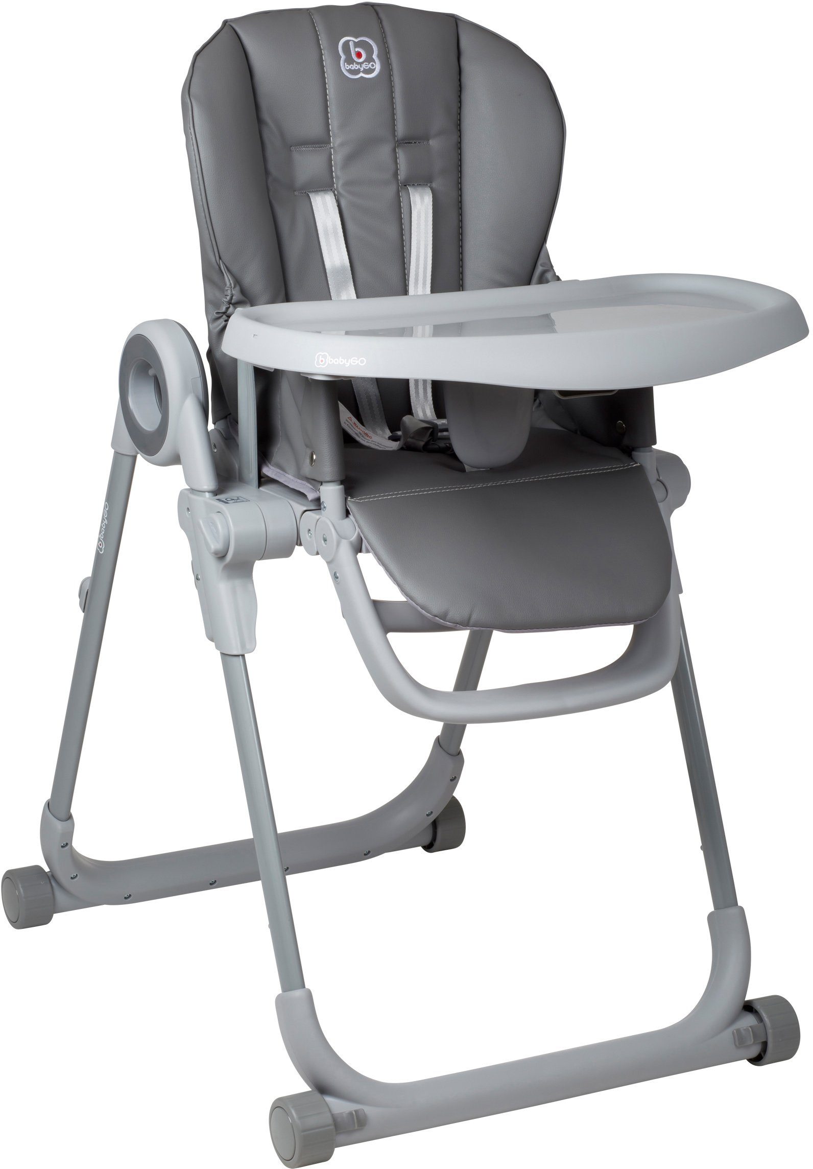 BabyGo Hochstuhl Divan, grau, platzsparend zusammenklappbar | Stühle