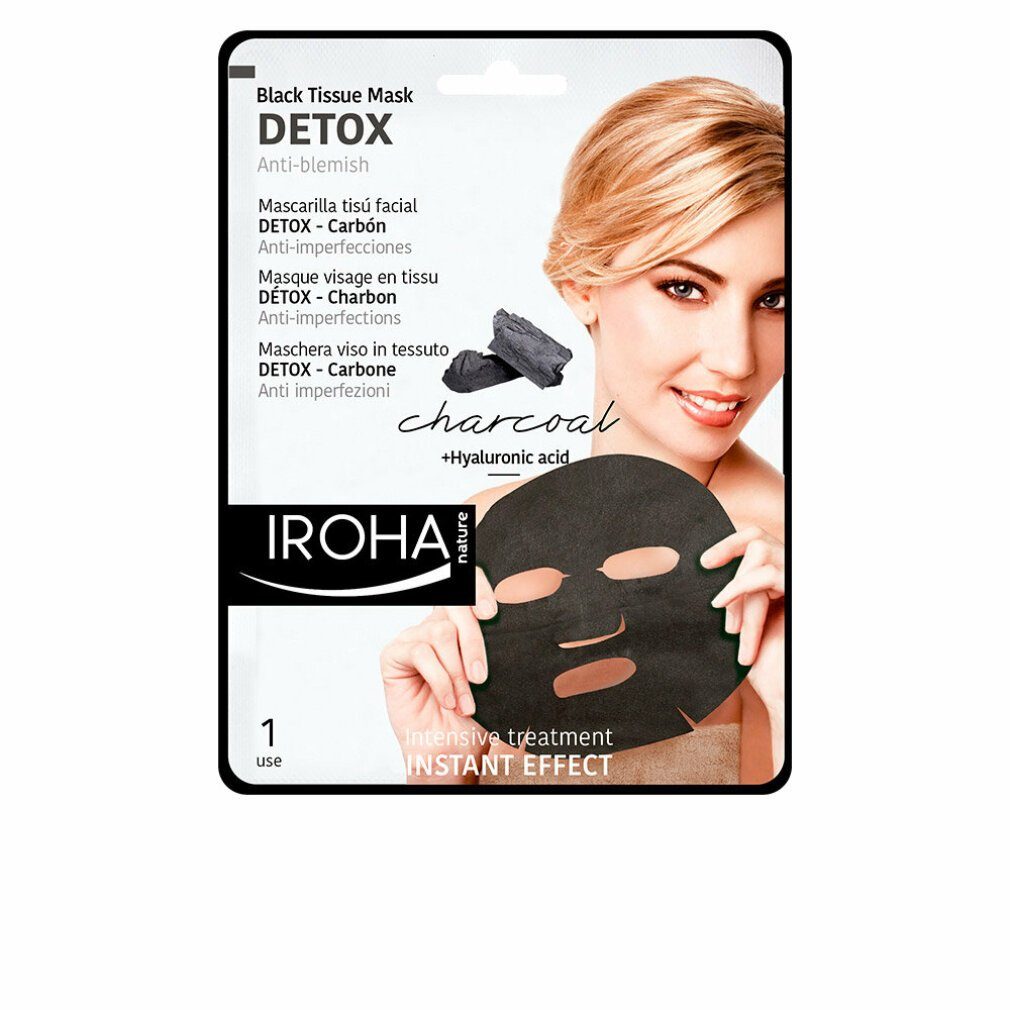 Iroha Gesichtsmaske Nature Detox Black Tissue Mask 1 Einheit