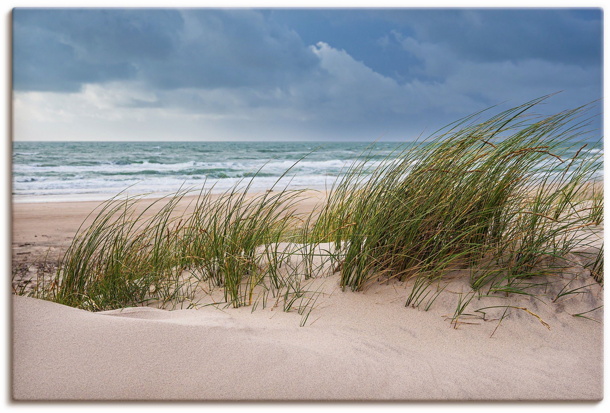 Artland Leinwandbild Düne und Strand bei Hirtshals Dänemark I, Küstenbilder (1 St), auf Holzrahmen gespannt