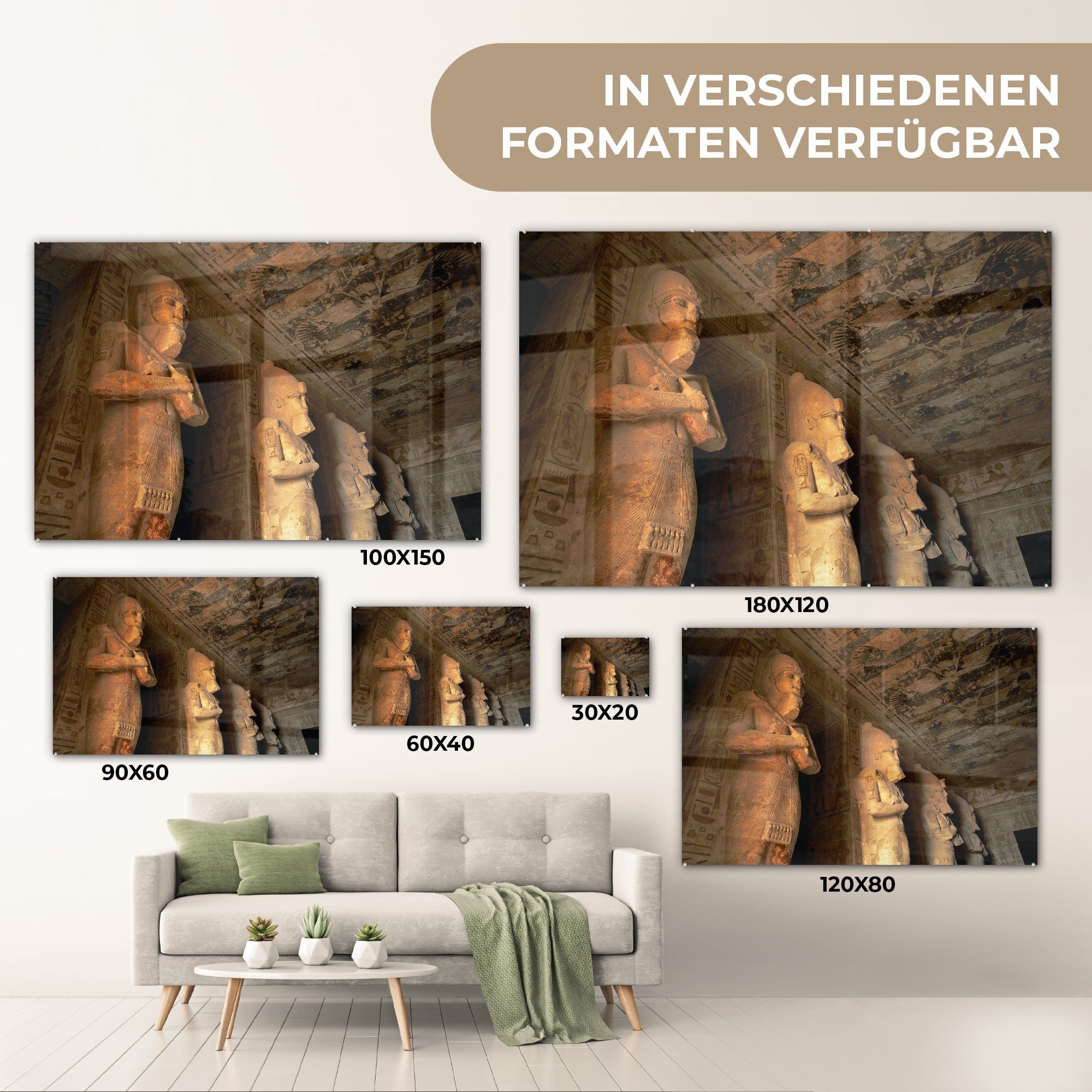 Simbel-Tempels Wohnzimmer in Acrylglasbild Ägypten, (1 des Das Innere MuchoWow Schlafzimmer Aboe St), & Acrylglasbilder