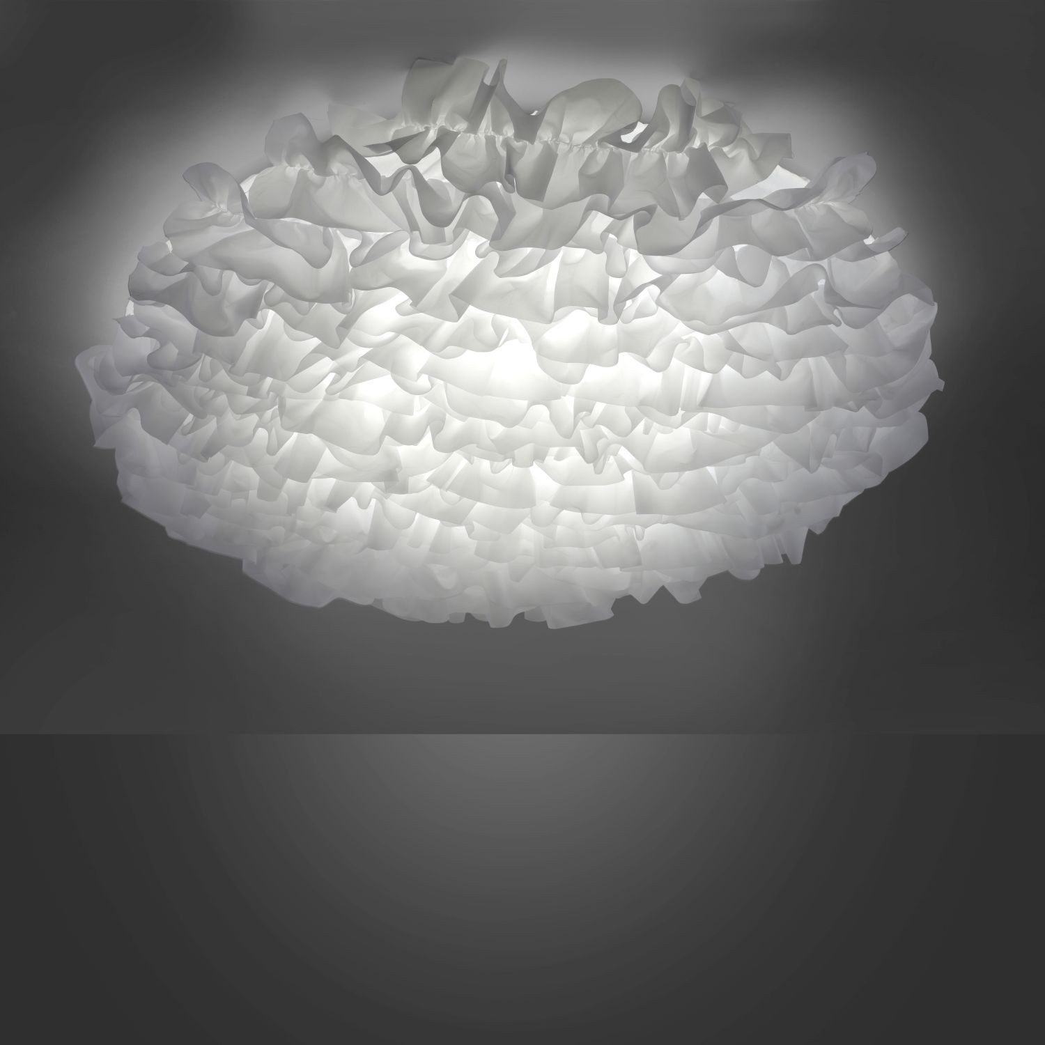Licht-Erlebnisse Deckenleuchte HESLOR, LED fest integriert, LED Stoff Dimmer mit Farbwechsel 2700-5000 K 6250 lm Ø 75 cm rund