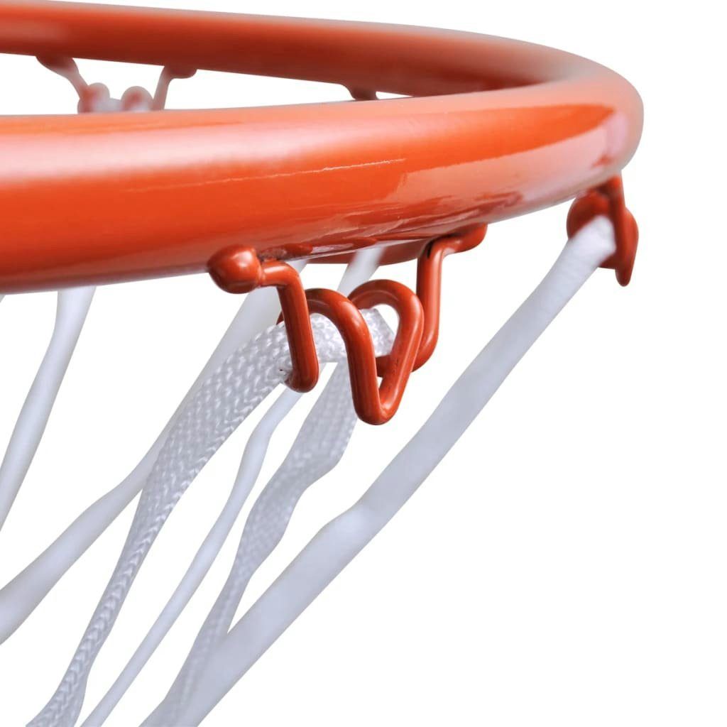 vidaXL Basketballkorb Hangring Orange mit Netz Basketballkorb-Set cm 45