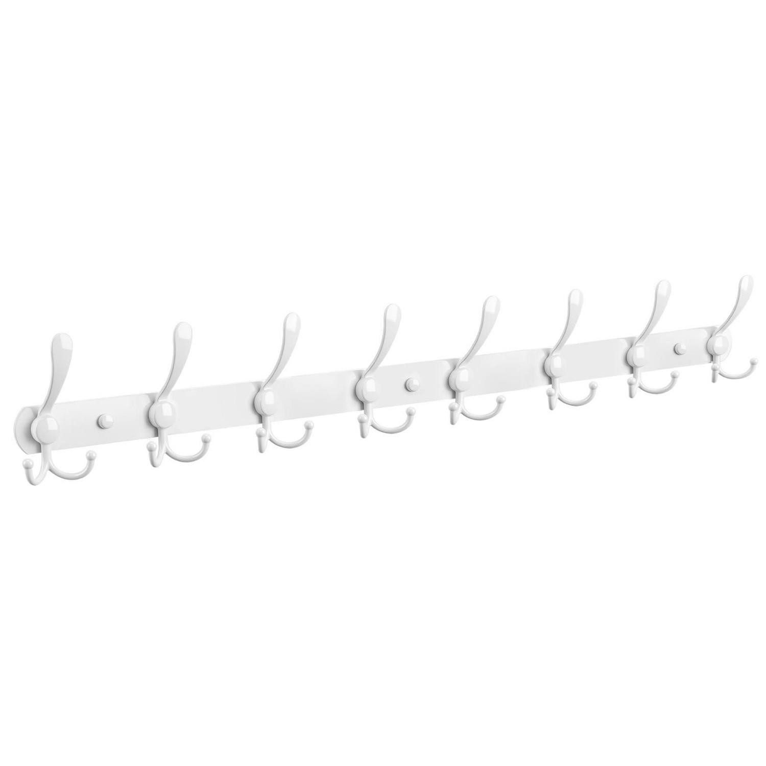 LuxusKollektion Wandhaken Kleiderhaken Edelstahl Weiss 24 Haken