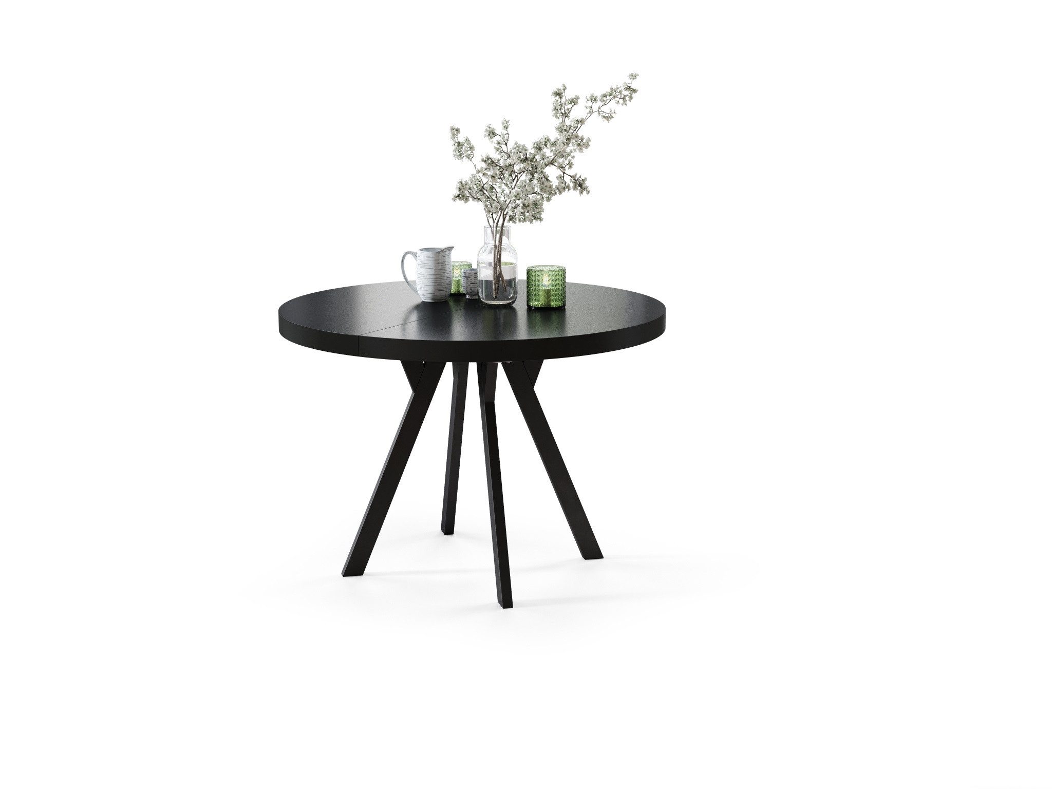 designimpex Esstisch Design Esstisch Vito rund Küchentisch Ausziehtisch Esszimmertisch oval, Esstisch, Esszimmertisch, Tisch, Ausziehtisch, Küchentisch, Esszimmer