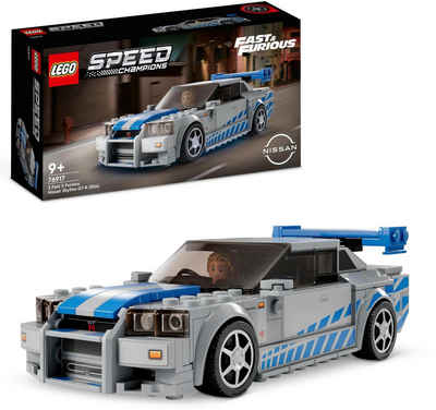 LEGO® Konstruktionsspielsteine 2 Fast 2 Furious – Nissan Skyline GT-R (R34) (76917), (319 St), LEGO® Speed Champions