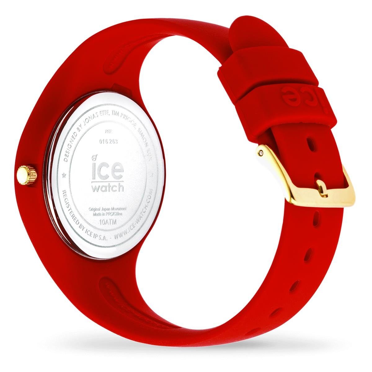 Uhr Gold Quarzuhr ice-watch Red, Colour Glam Damen Small, (1-tlg) Ice-Watch 016263