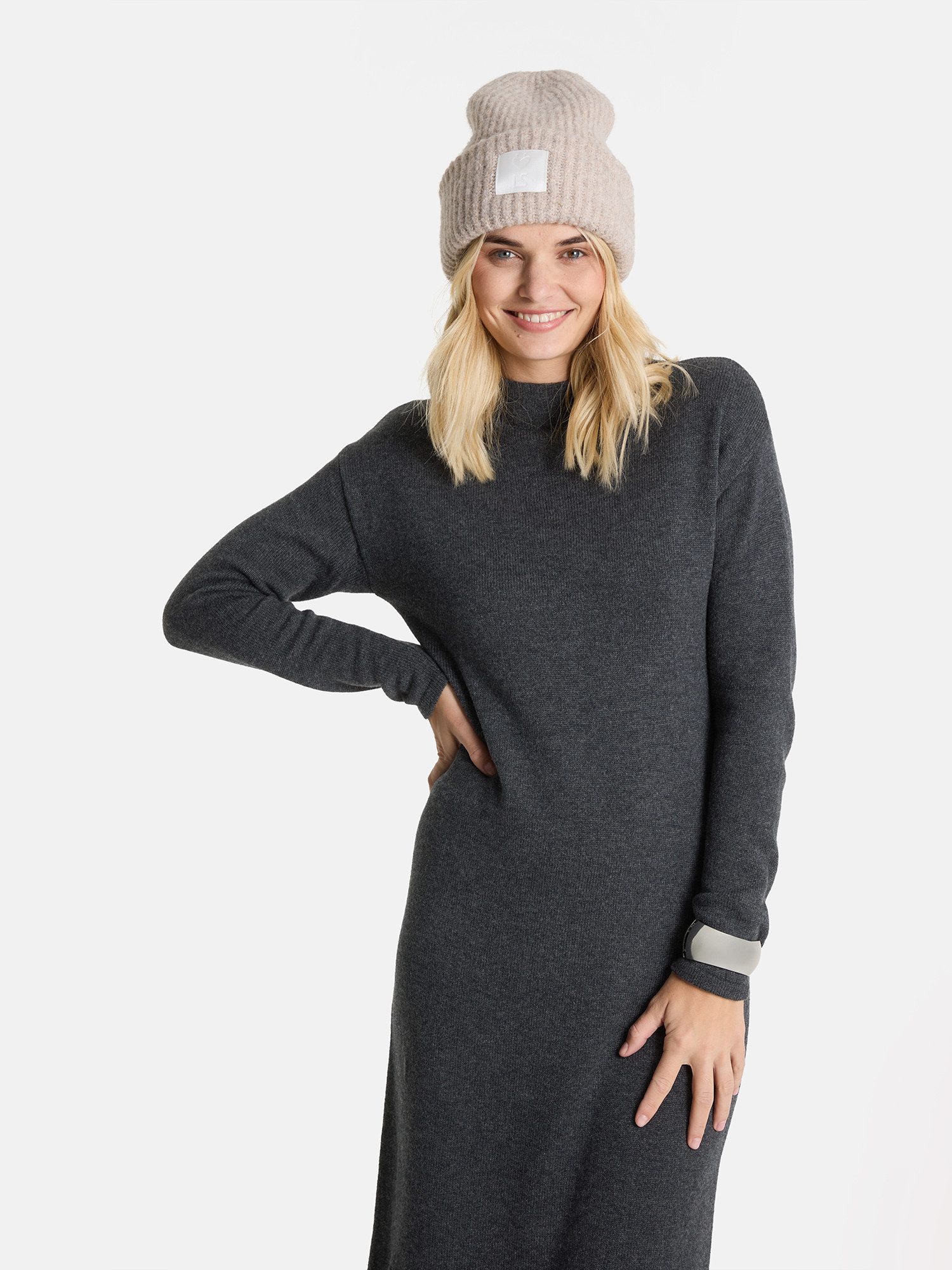 Lieblingsstück Strickkleid LillemorL mit kurzem Stehkragen
