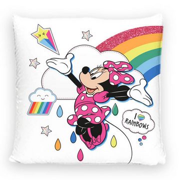 BERONAGE Dekokissen Minnie Mouse Kissen Rainbow, kuschelweich