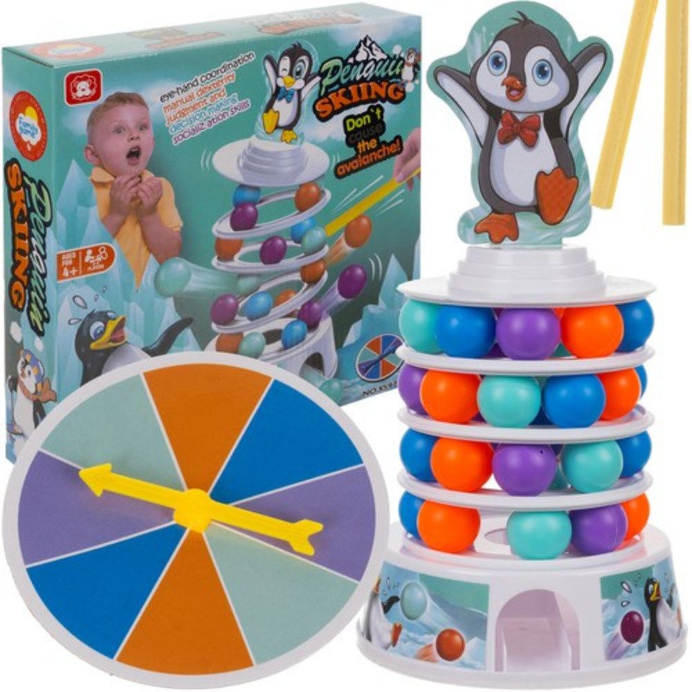 KRUZZEL Lernspielzeug Arcade Spiel Pinguin (Spar-Set, 1-St., kreativ interaktiv), hochwertig