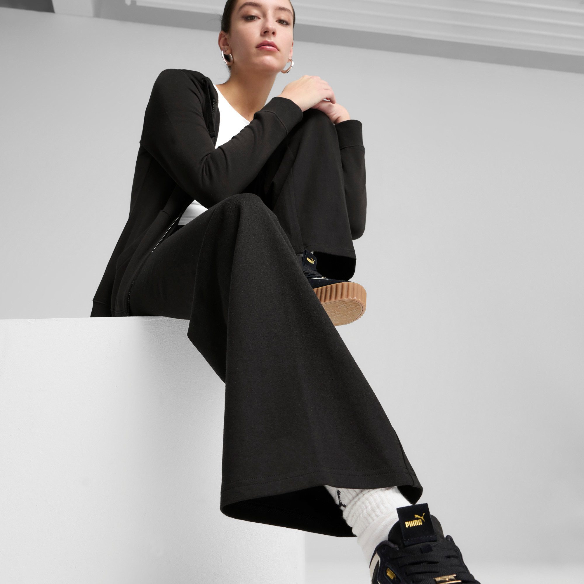 PUMA Leggings ESS SMALL NO 1 LOGO HIGH-WAIST STRAIGHT LEGGINGS aus Baumwolle, mit elastischem Bund, schmale Passform