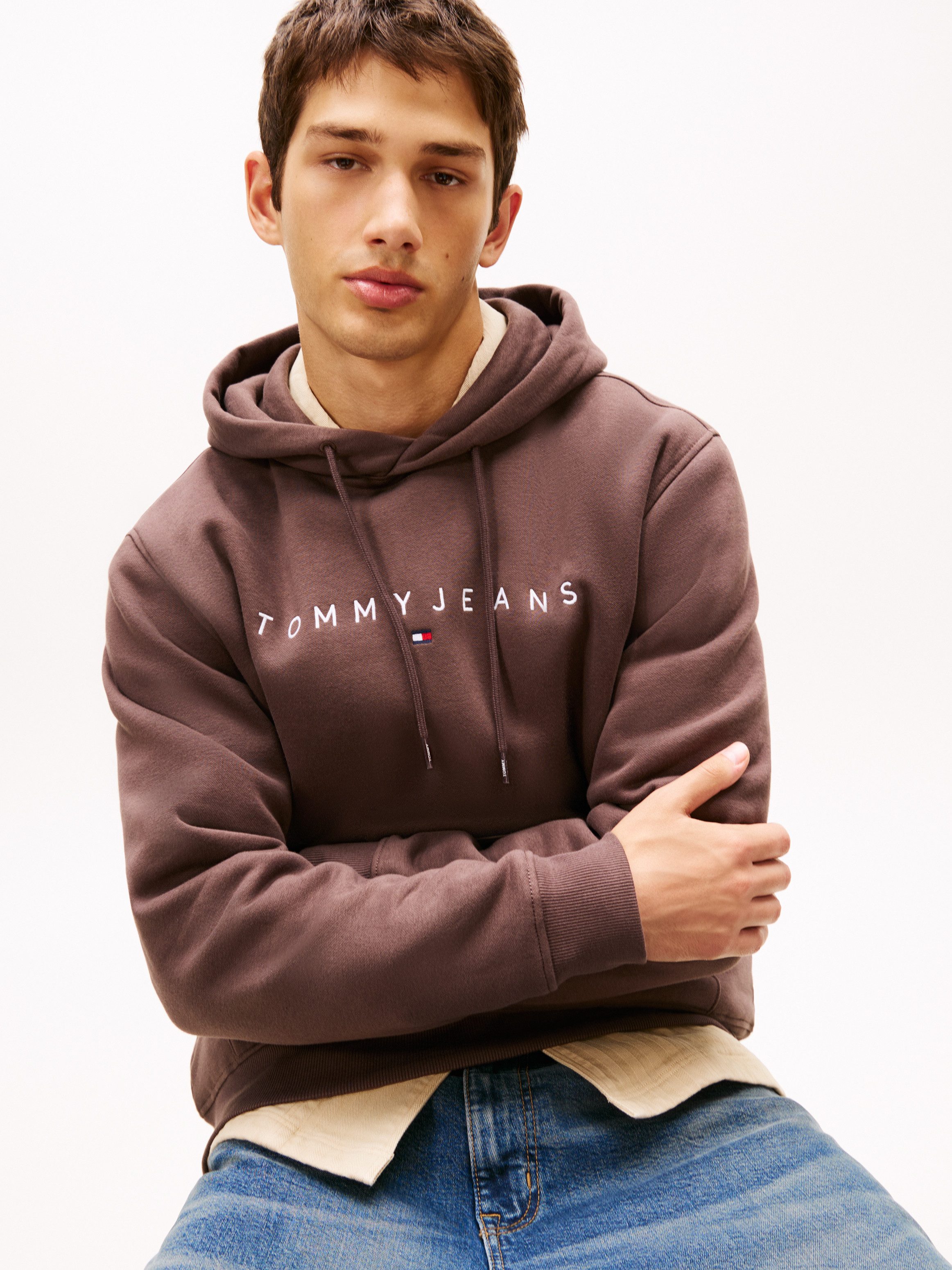 Tommy Jeans Hoodie TJM REG LINEAR LOGO HOODIE EXT mit Logo-Stickerei günstig online kaufen