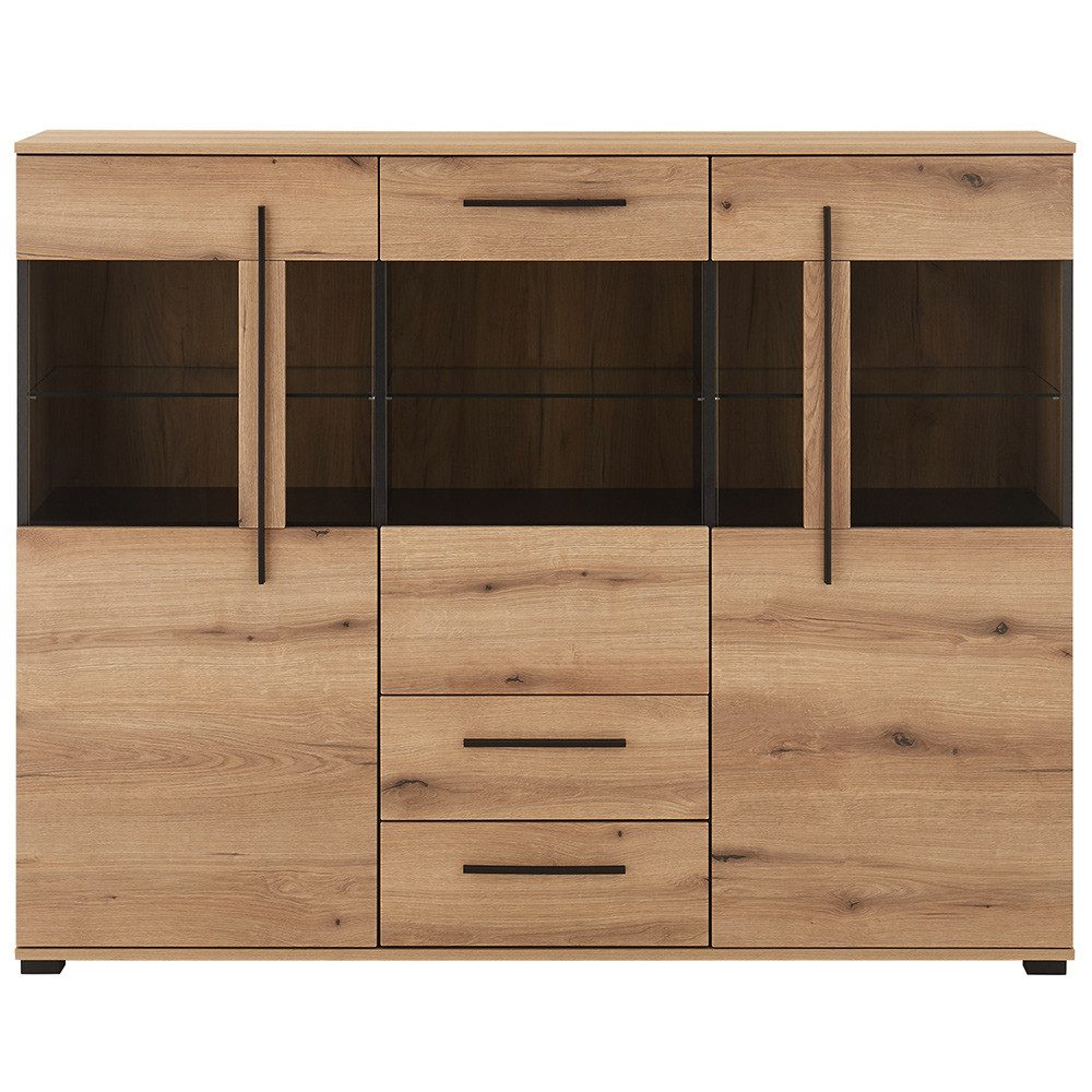 Lomadox Highboard COLORADO-61, Highboard 160 cm breit in Eiche Nb.