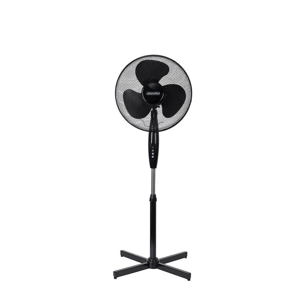 Mesko Standventilator MS 7311, Standventilator, schwarz, 40 cm Drchmesser, Ozillation, 5 Geschwindigkeiten, höhenverstellbar