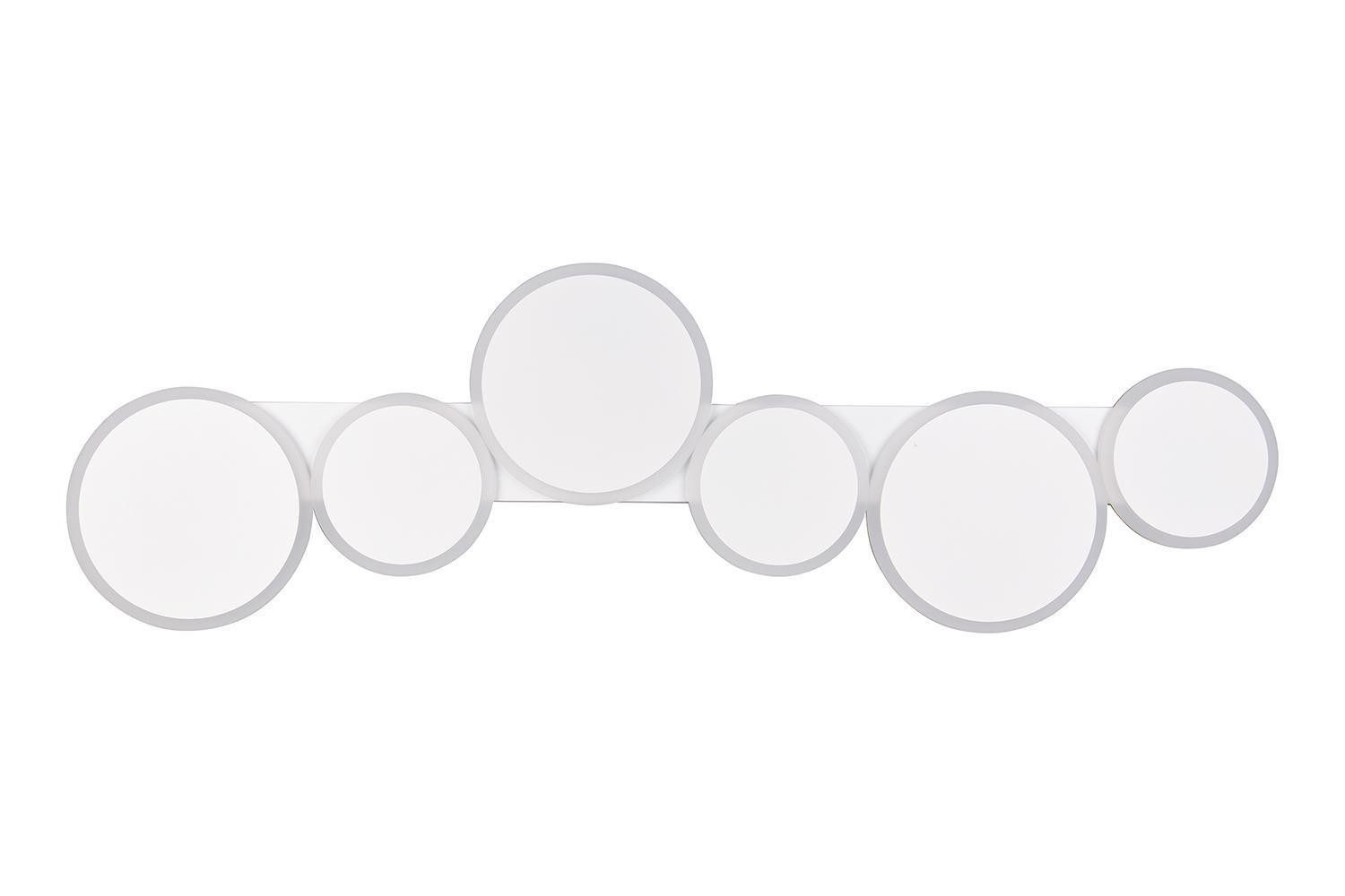 TRIO Leuchten LED Deckenleuchte OVELA, Weiß, Metall, Anpassung der Farbtemperatur, Dimmfunktion, Memoryfunktion, LED fest integriert, Extra-Warmweiß, Neutralweiß, Tageslichtweiß, mit Fernbedienung, Nachtlicht, Timer, B 100 x H 4,5 x T 30,5 cm
