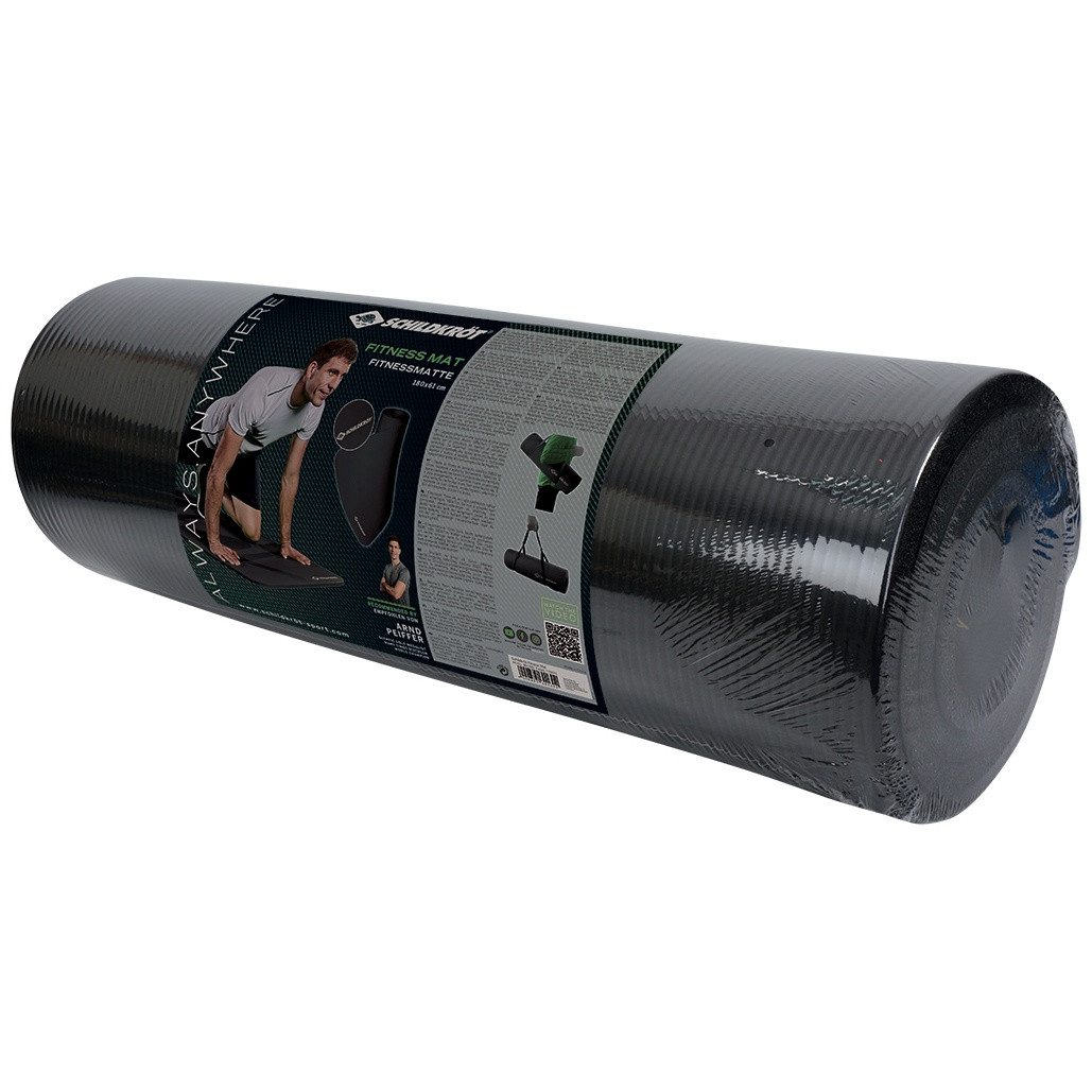 Schildkröt Trainingsmatte Fitness- und rutschfest schwarz (180x61x1,5cm)