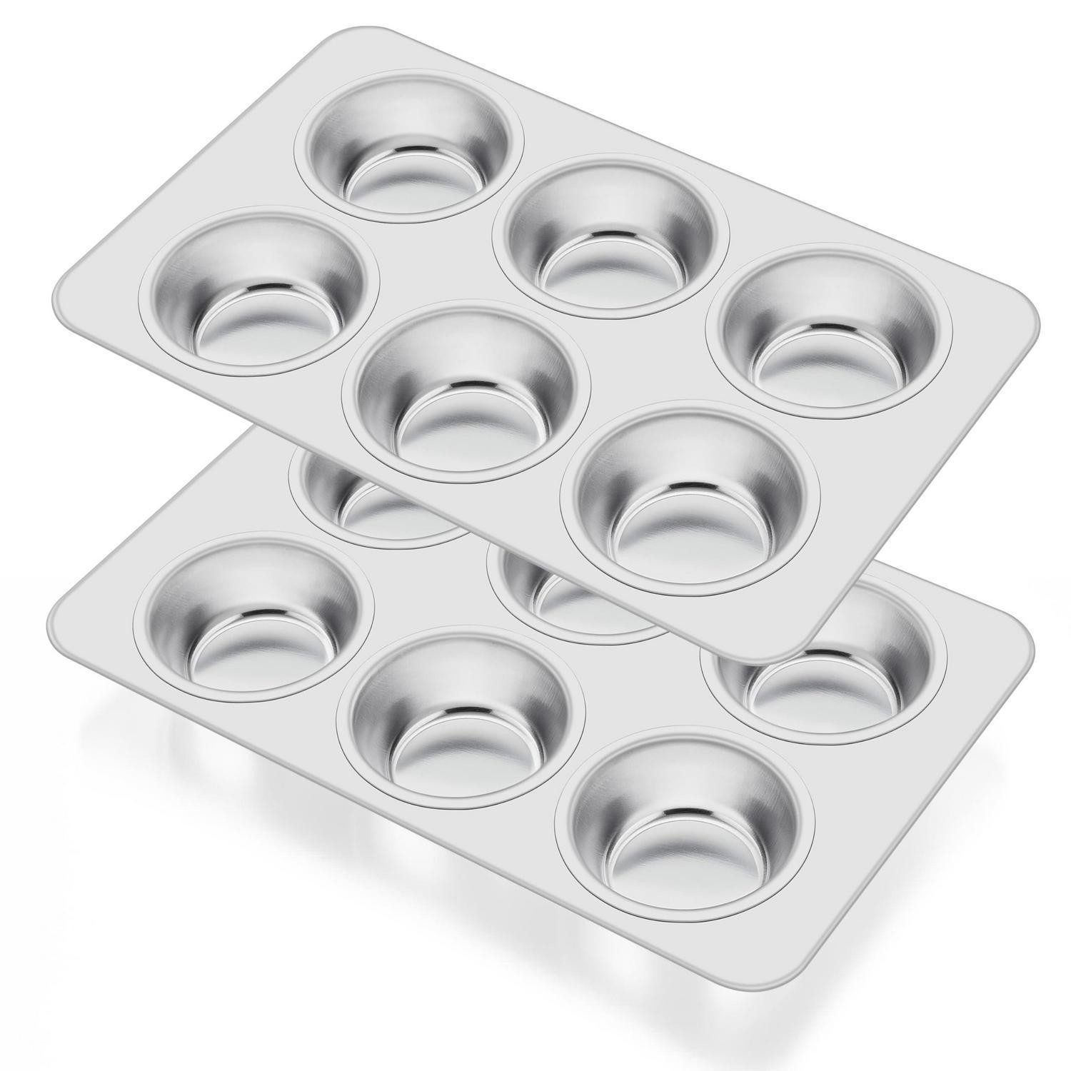 LuxusKollektion Muffinform Muffinform 2er-Set Edelstahl 12 Muffins, (2-tlg)