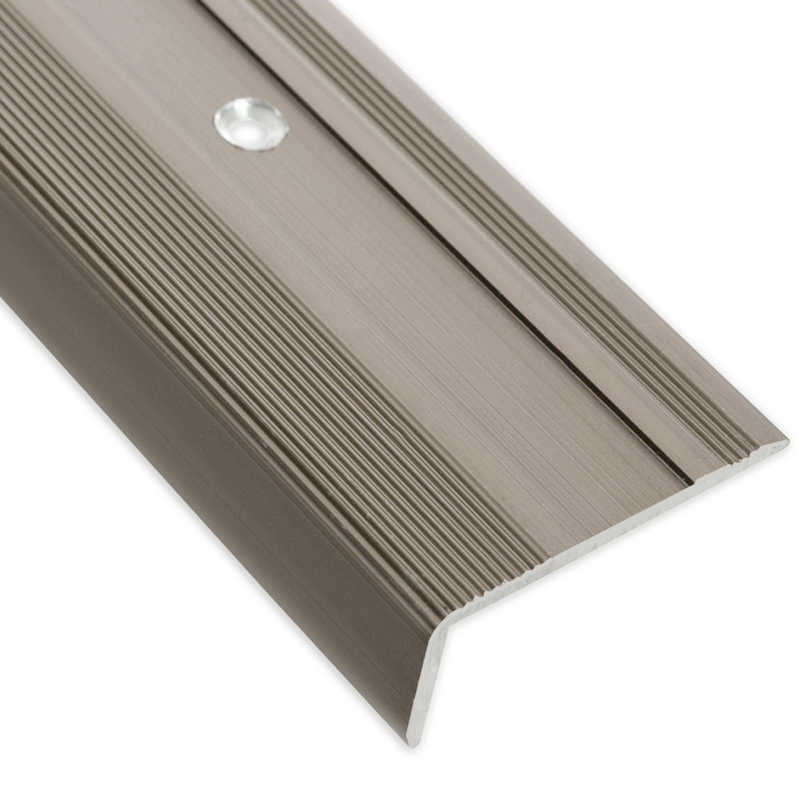 Floordirekt Treppenkantenprofil Glory Bronze dunkel, 3 Größen, Stufenkantenprofil, L-Form