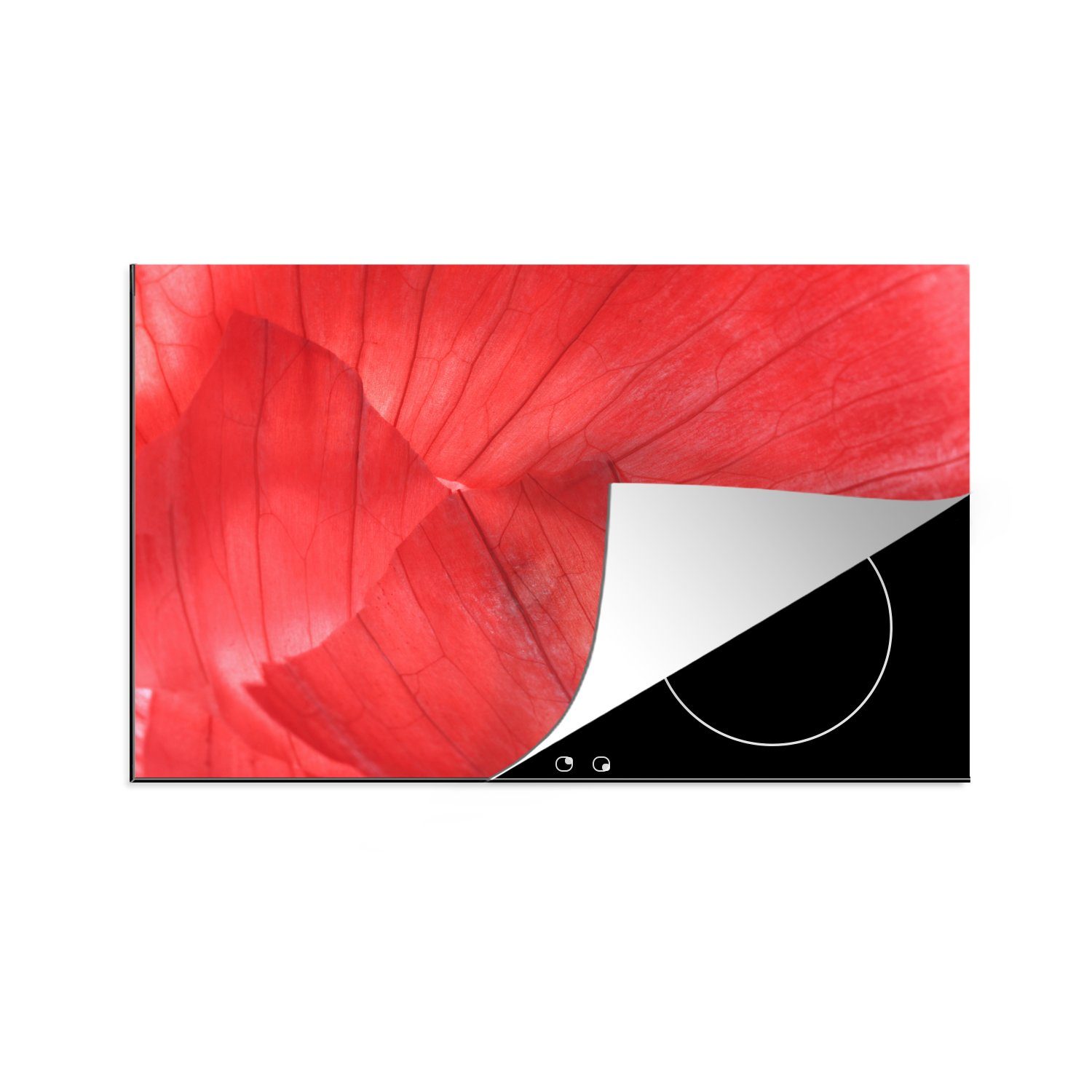 MuchoWow Herdblende-/Abdeckplatte Schale einer roten Zwiebel, Vinyl, (1 tlg), 81x52 cm, Induktionskochfeld Schutz für die küche, Ceranfeldabdeckung