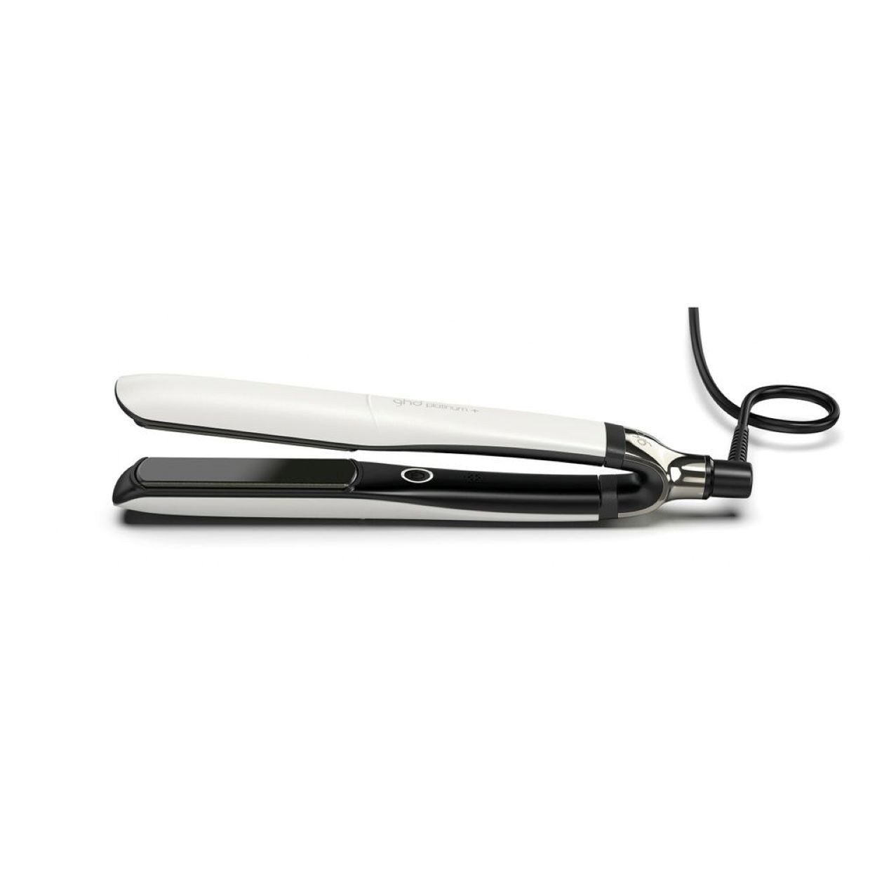 GHD Glätteisen GHD platinum+ Haarglätter - weiß Keramik, Einzigartiges Gabelgelenk