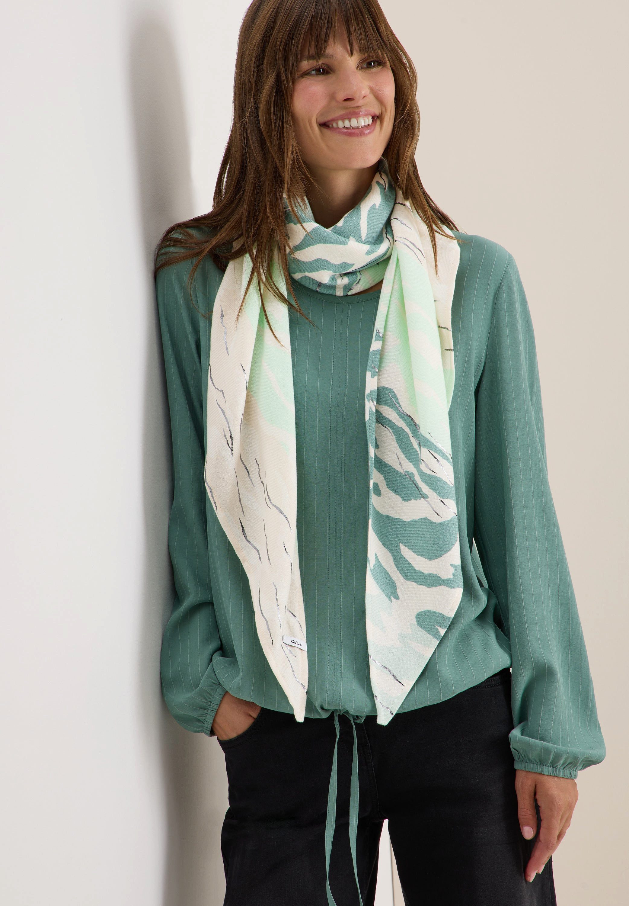 CECIL Dreieckstuch Tuch mit Folienprint, (1-St) günstig online kaufen