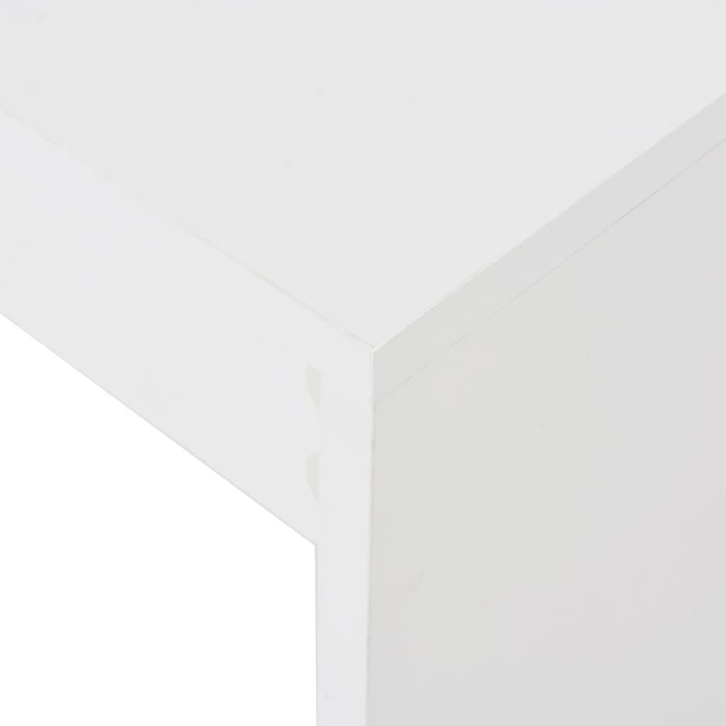 vidaXL Esstisch Bartisch mit Weiß 110x50x103 Weiß (1-St) Regal cm | Weiß