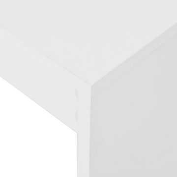 vidaXL Esstisch Bartisch mit Regal Weiß 110x50x103 cm (1-St)