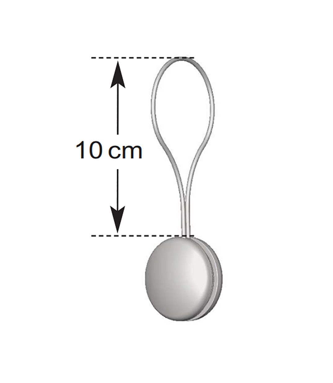 nodeko Magnethalter für Gardinen Raffhalter mit Magnet Ø 28 mm, mit Drahtschlaufe, Vorhänge und Gardinen, Gardinenmagnet – Bild 4 von 5