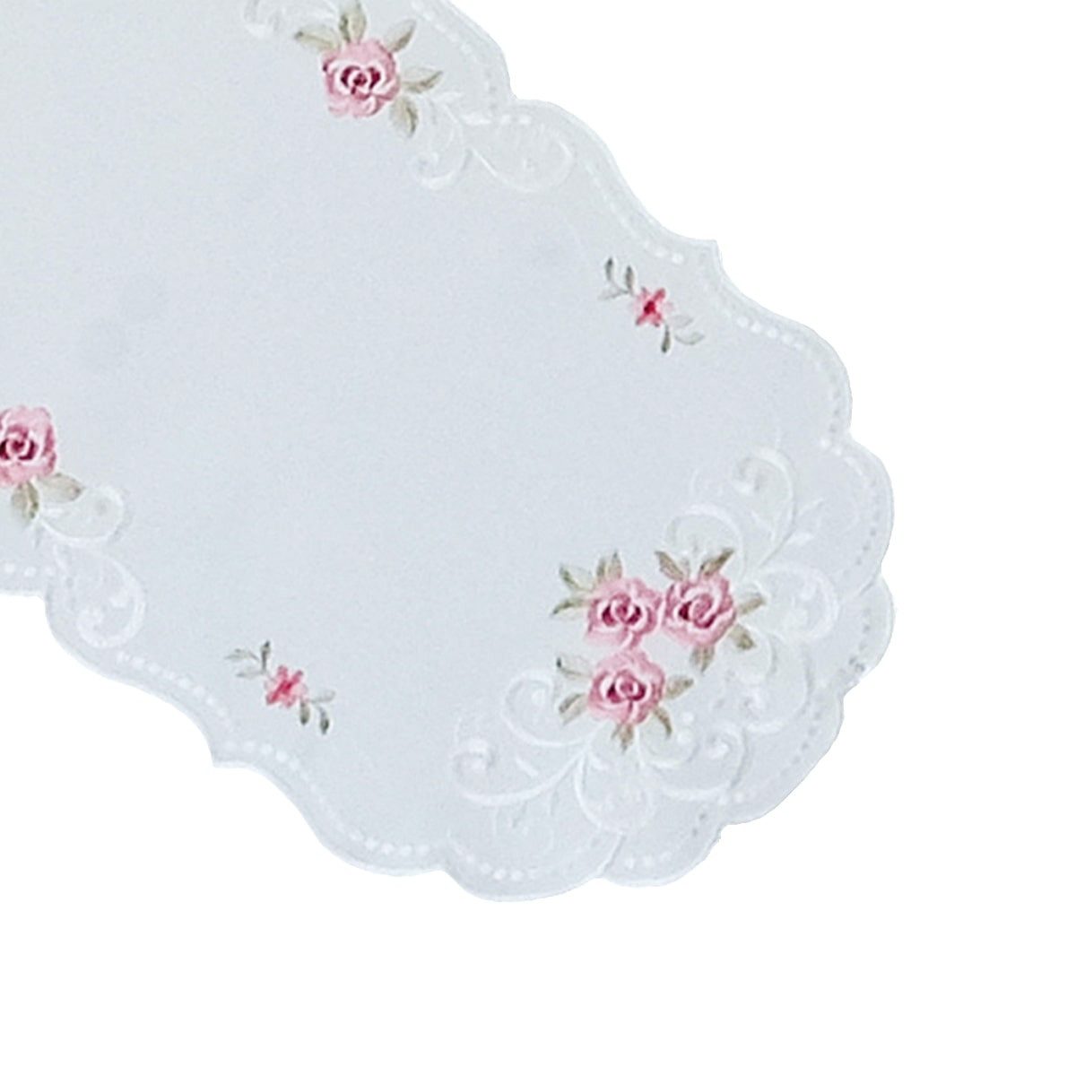 matches21 HOME & HOBBY Tischdecke Tischläufer MARGIT Stickerei Rosenmotiv P günstig online kaufen