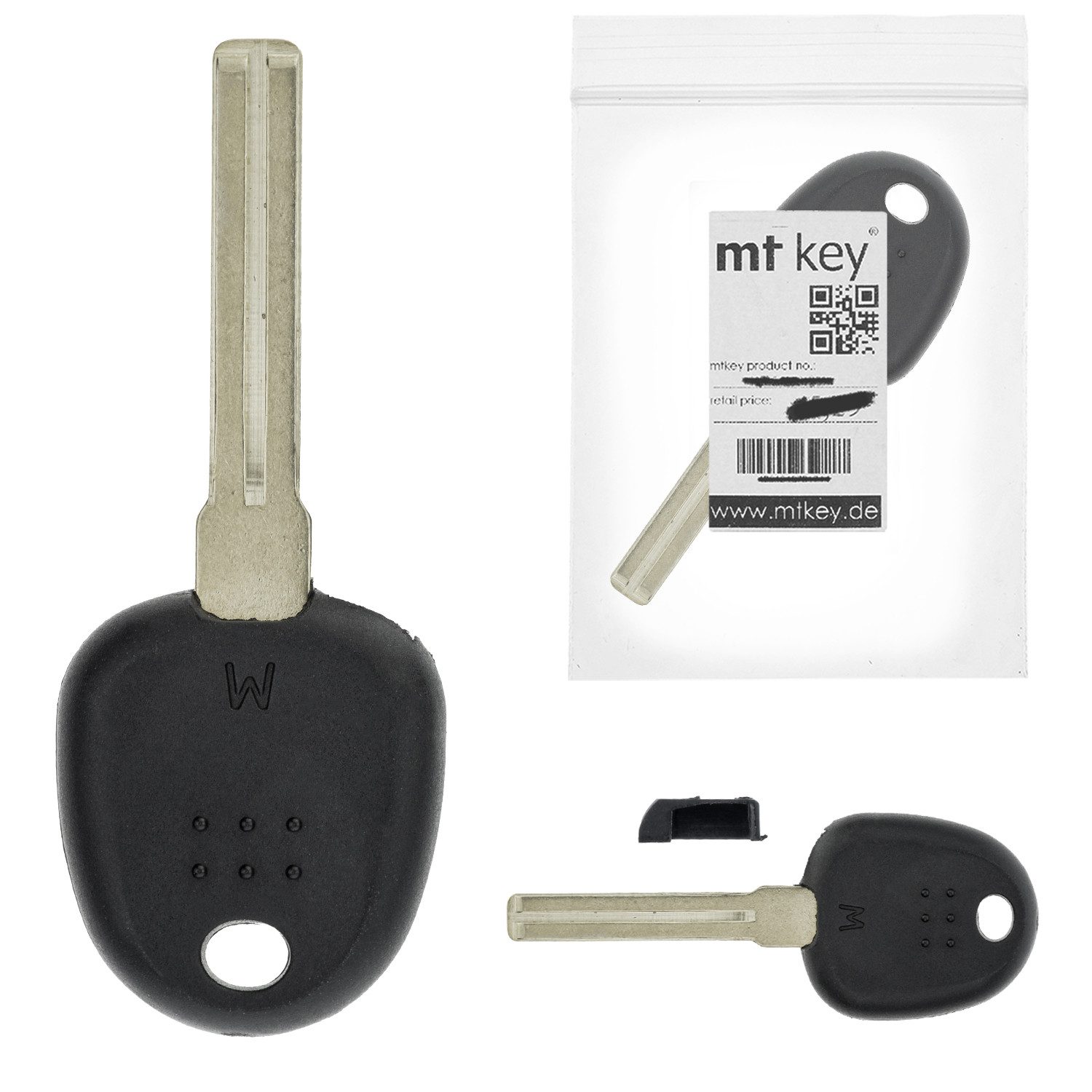 mt-key Schlüsseltasche MT KEY Auto Ersatz Schlüssel HYN20, für HYUNDAI i20 I PB (08-14); LANTRA (07-11); TUCSON II EL (09-15)...