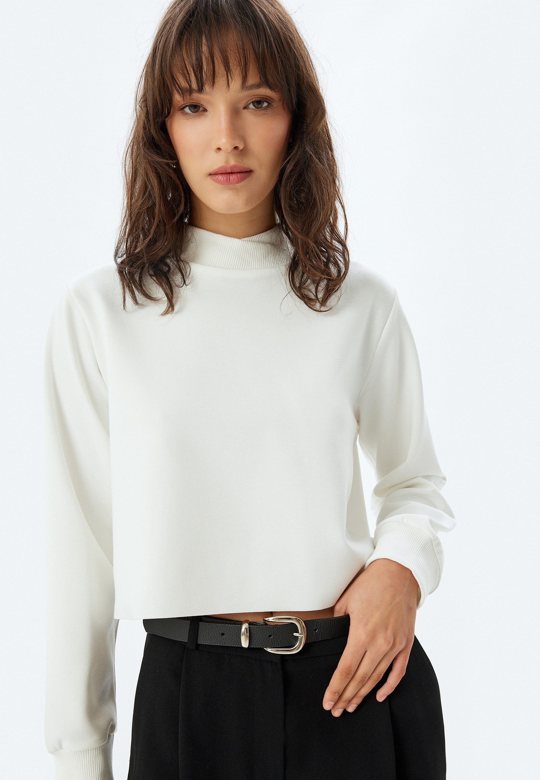 Sweatshirt Standkragen Regular