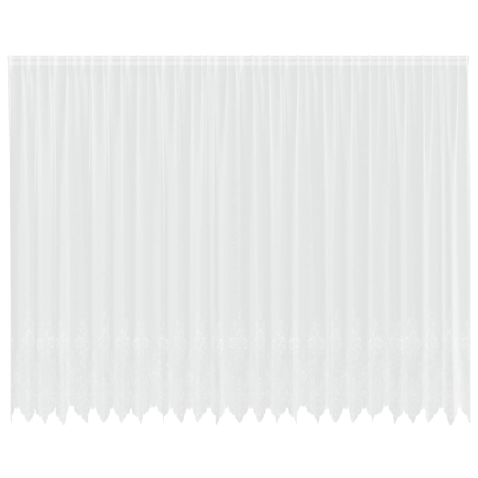 vidaXL Vorhang Spitzenvorhang mit Vorhängen Floral Weiß 300 x 600 cm Polyes günstig online kaufen