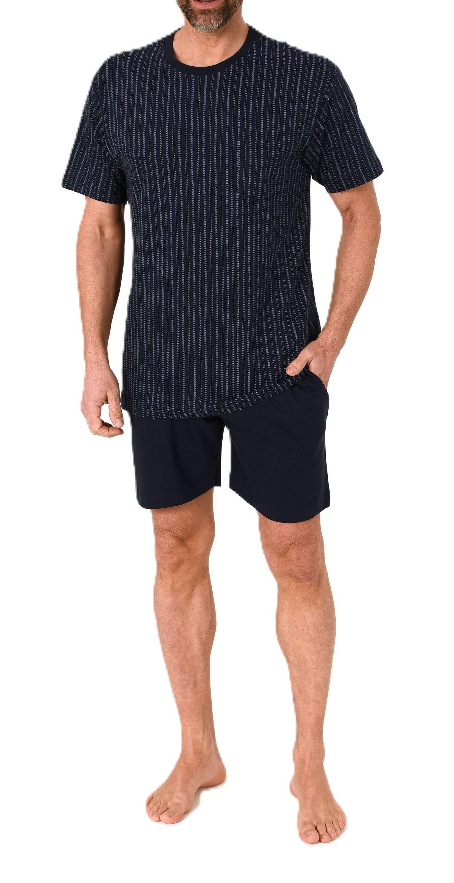 Normann Pyjama Normann Herren Schlafanzug kurzarm Shorty gestreift-auch in Übergröße