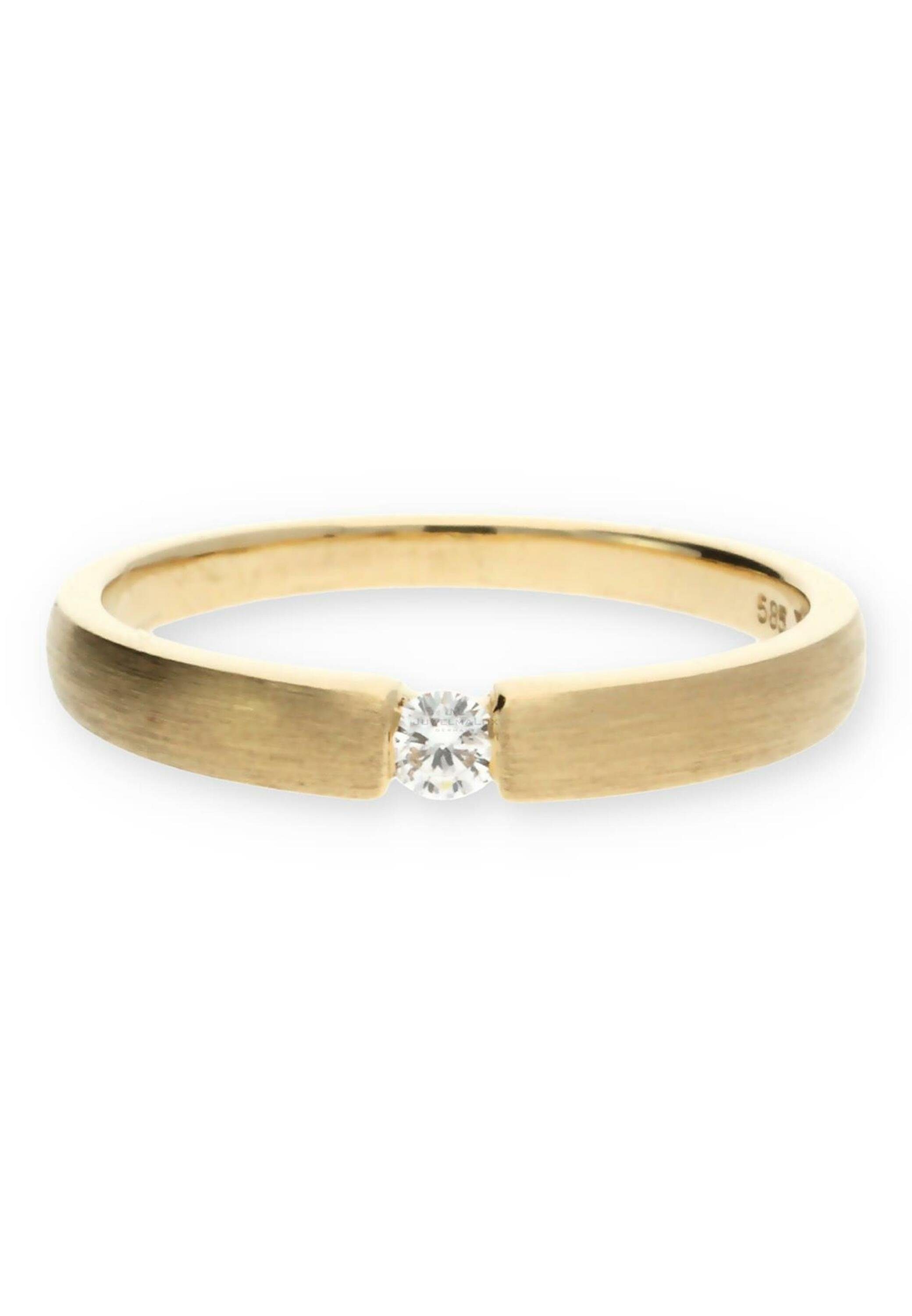 JuwelmaLux Diamantring Ring Gold Damen mit Diamant(en) (1-tlg), Gold  585/000, inkl. Schmuckschachtel