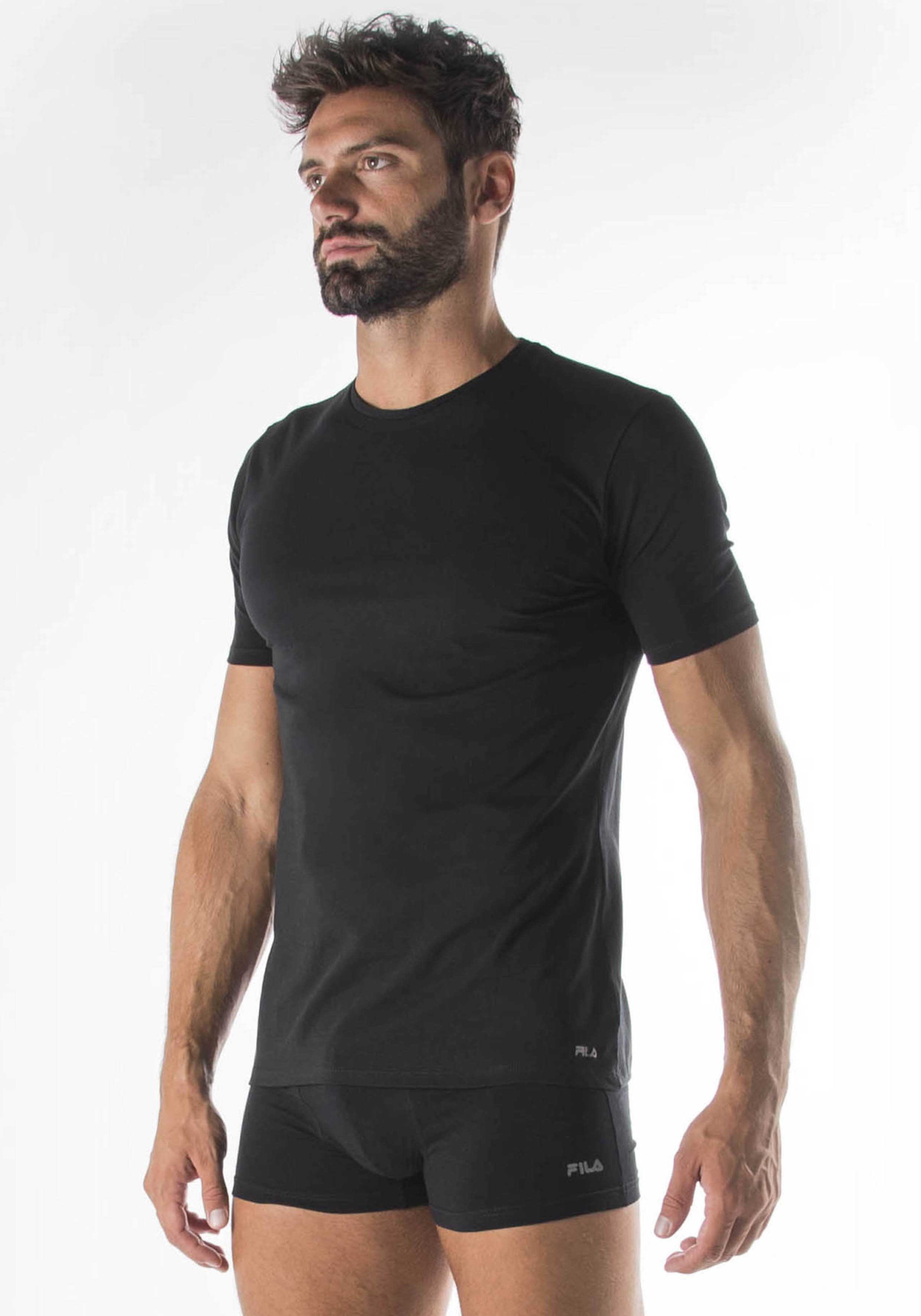 Fila T-Shirt (2er Pack) mit klassischem Rundhalsausschnitt und Kurzarm, Cotton-Mix