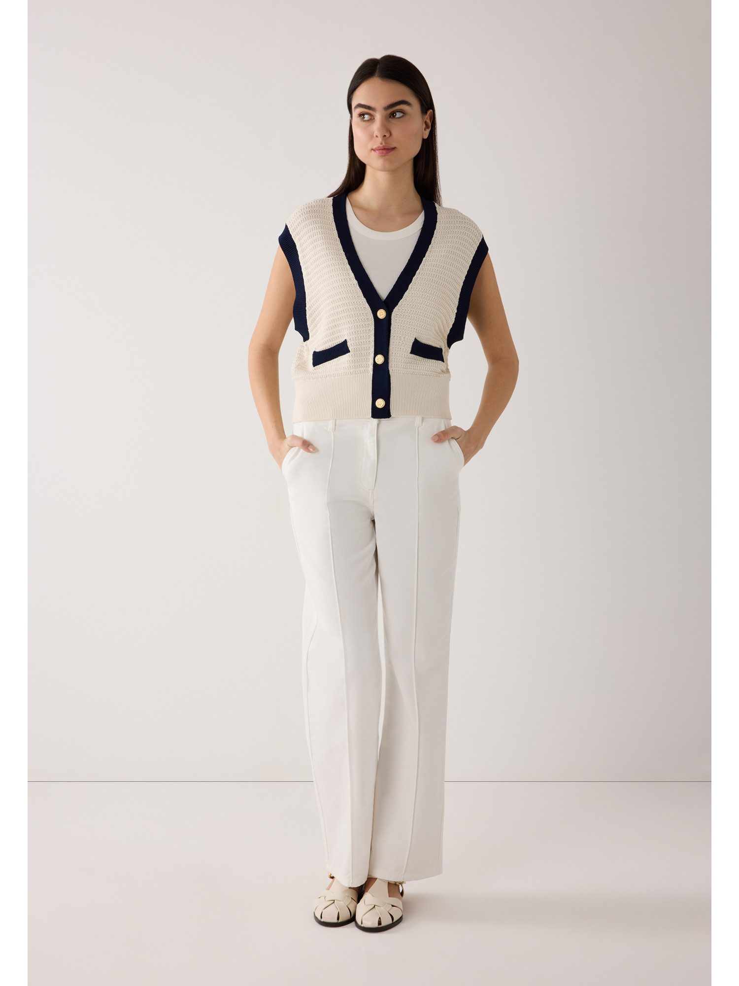 MORE&MORE Jerseyblazer kurzer Blazer, Denimoptik günstig online kaufen