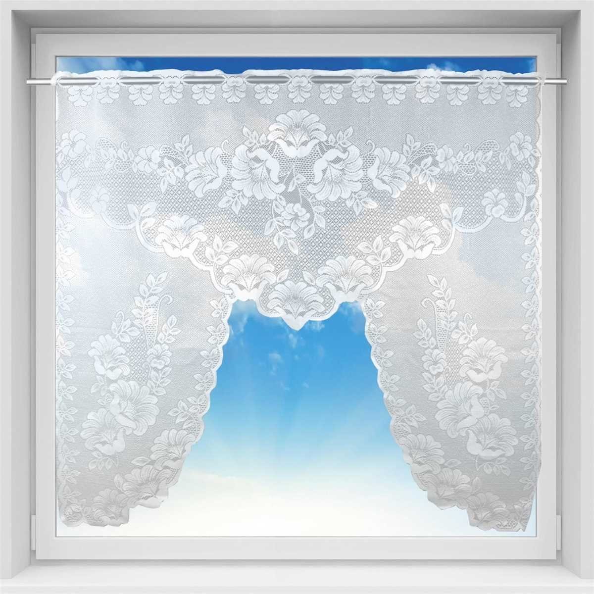 Vorhang, Arsvita, Stangendurchzug 105cm (BxL) mit x Samanta Stangendurchzug Spitzenoptik, Bistrogardine 120cm (1 in halbtransparent, St)