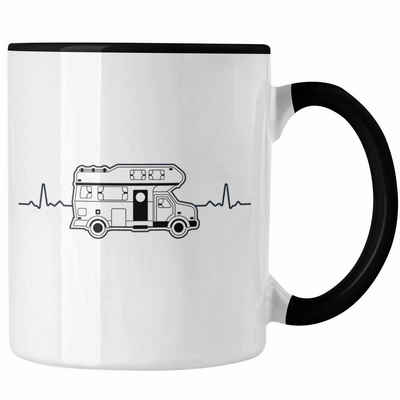 Trendation Tasse Trendation - Wohnwagen Camper Tasse Geschenke Wohnmobil für Männer Campingwagen Geschenkidee Zubehör Camping Opa Oma Rentner Herzschlag Lustig